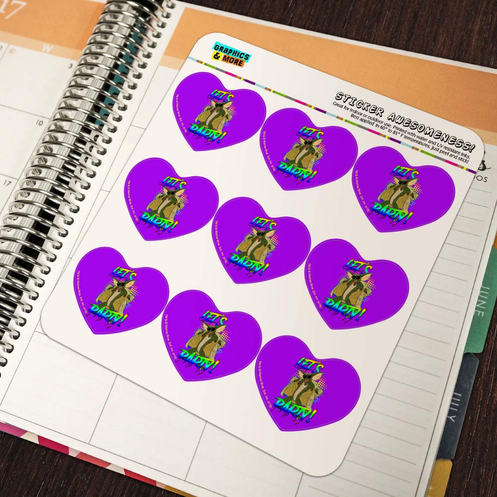 Gremlins Let's Party! Heart-Shaped Planner Stickers - Scrapbook, Calendar & Craft Decoration for DIY Projects, Bullet Journals, and Party Invitations