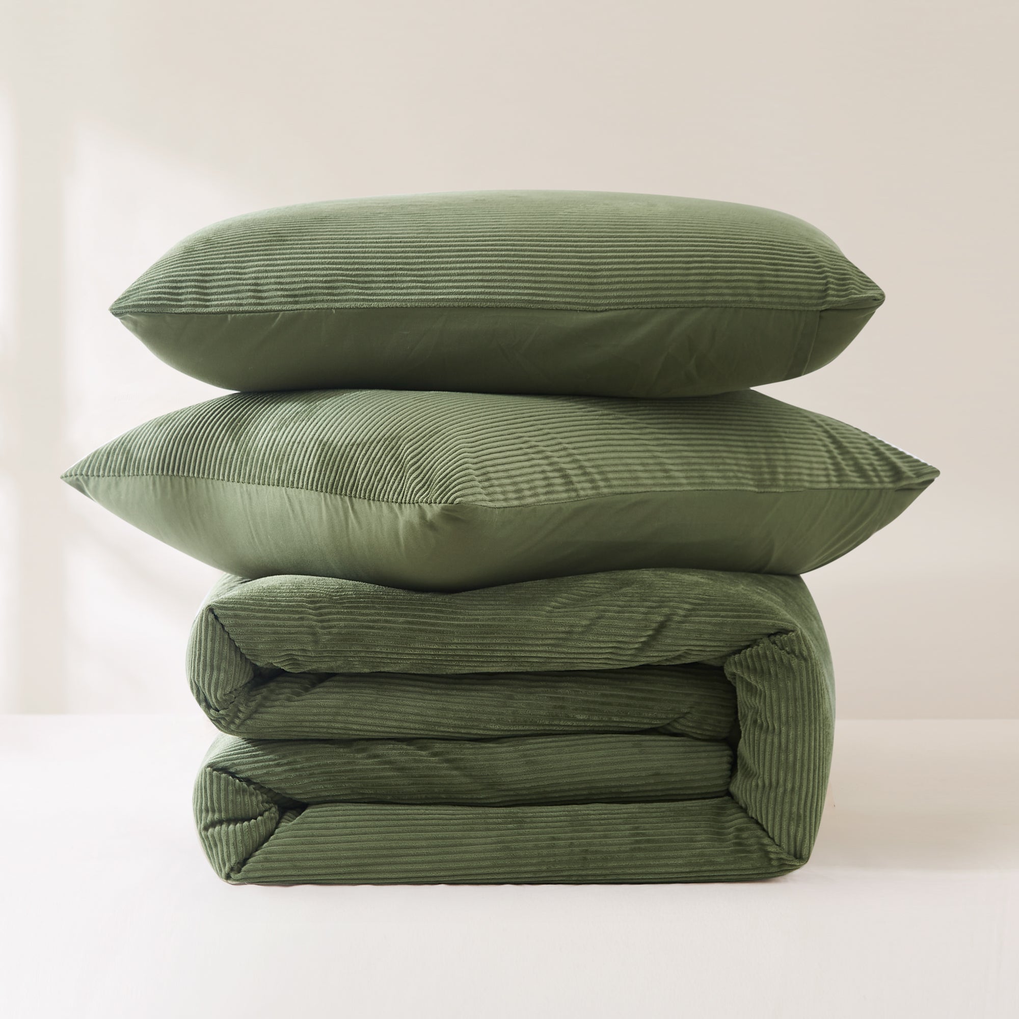 Arden Ribbed Corduroy Comforter Set - Soft & Durable Bedding Collection for Cozy Bedroom Decor | Perfect for Winter Nights & Home Styling