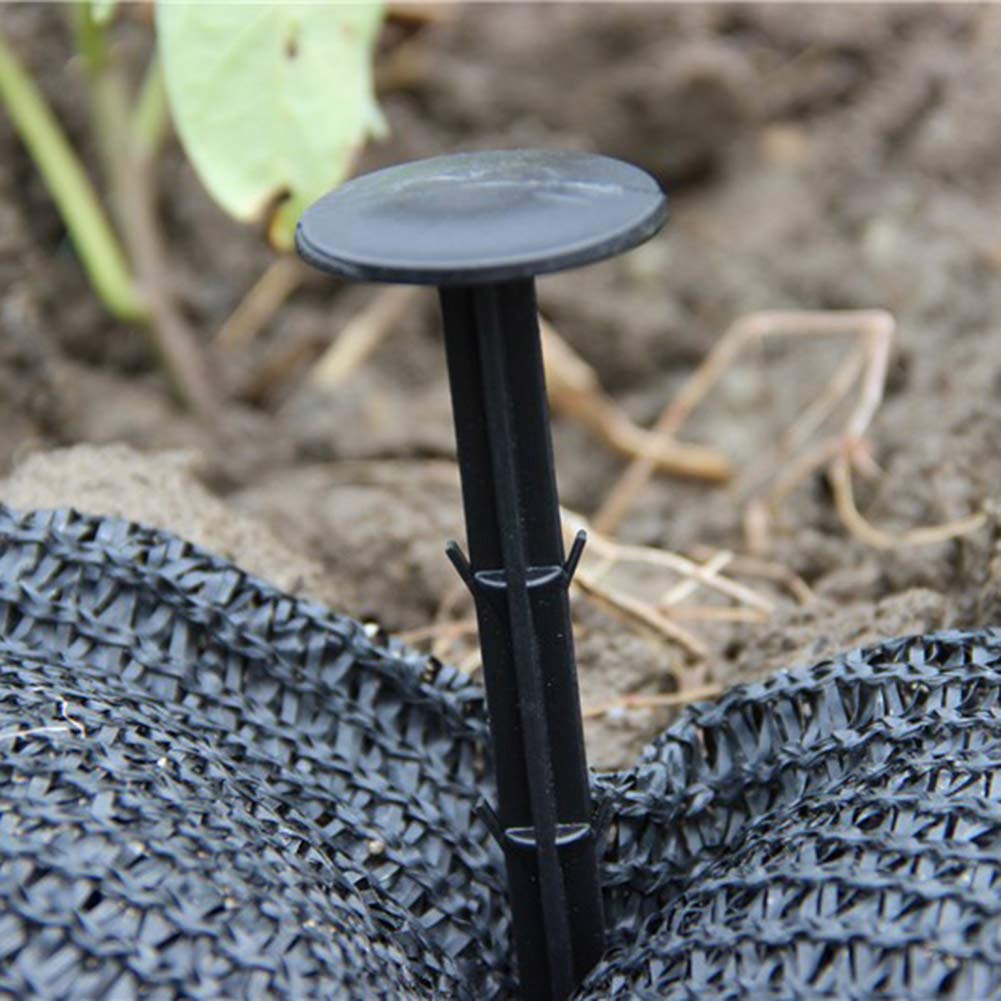 50 PCS 4.3 Inch Plastic Garden Ground Stakes - Heavy Duty Yard Anchors for Mulch Film, Landscape Fabric & Grass - Durable Gardening Fixing Tools for Outdoor Use in Lawns, Flower Beds & Vegetable Gardens
