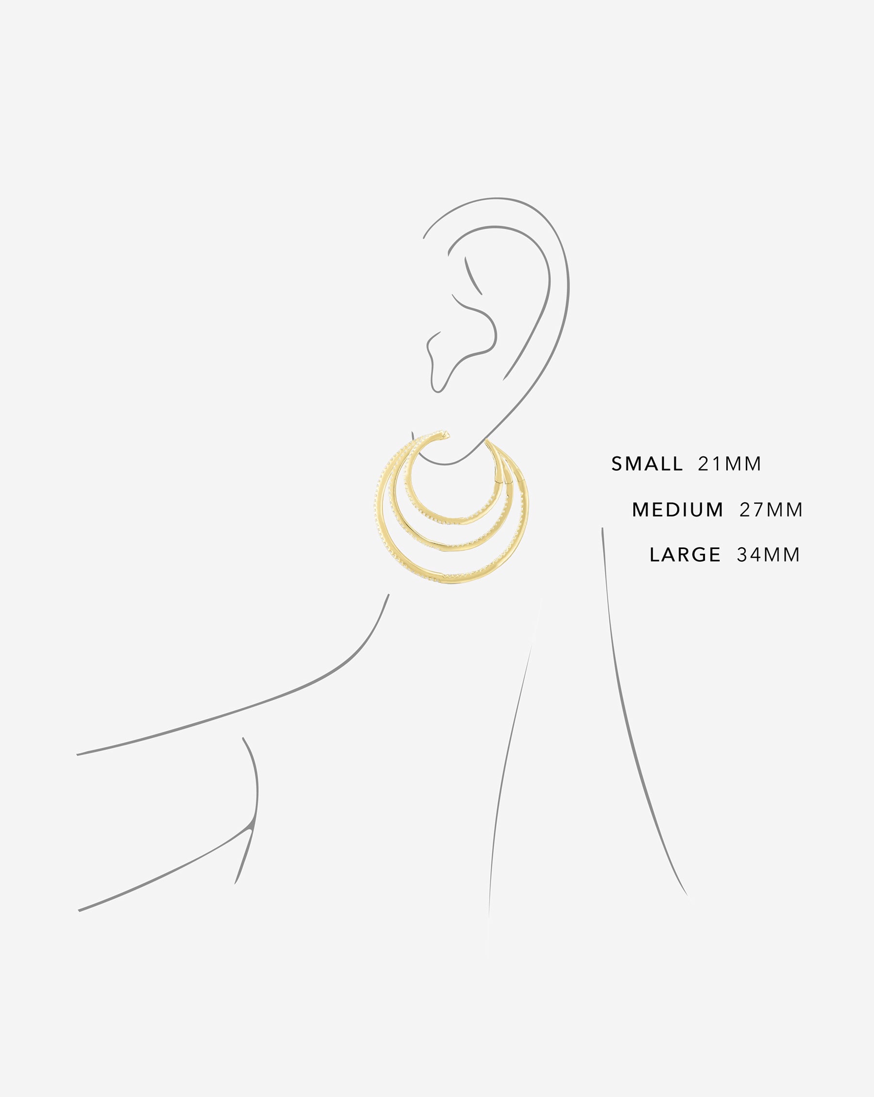 14K Gold Diamond Hoop Earrings for Women - Sparkling Round Cut Diamond Studs, Hypoallergenic & Durable - Perfect for Weddings, Parties & Everyday Wear