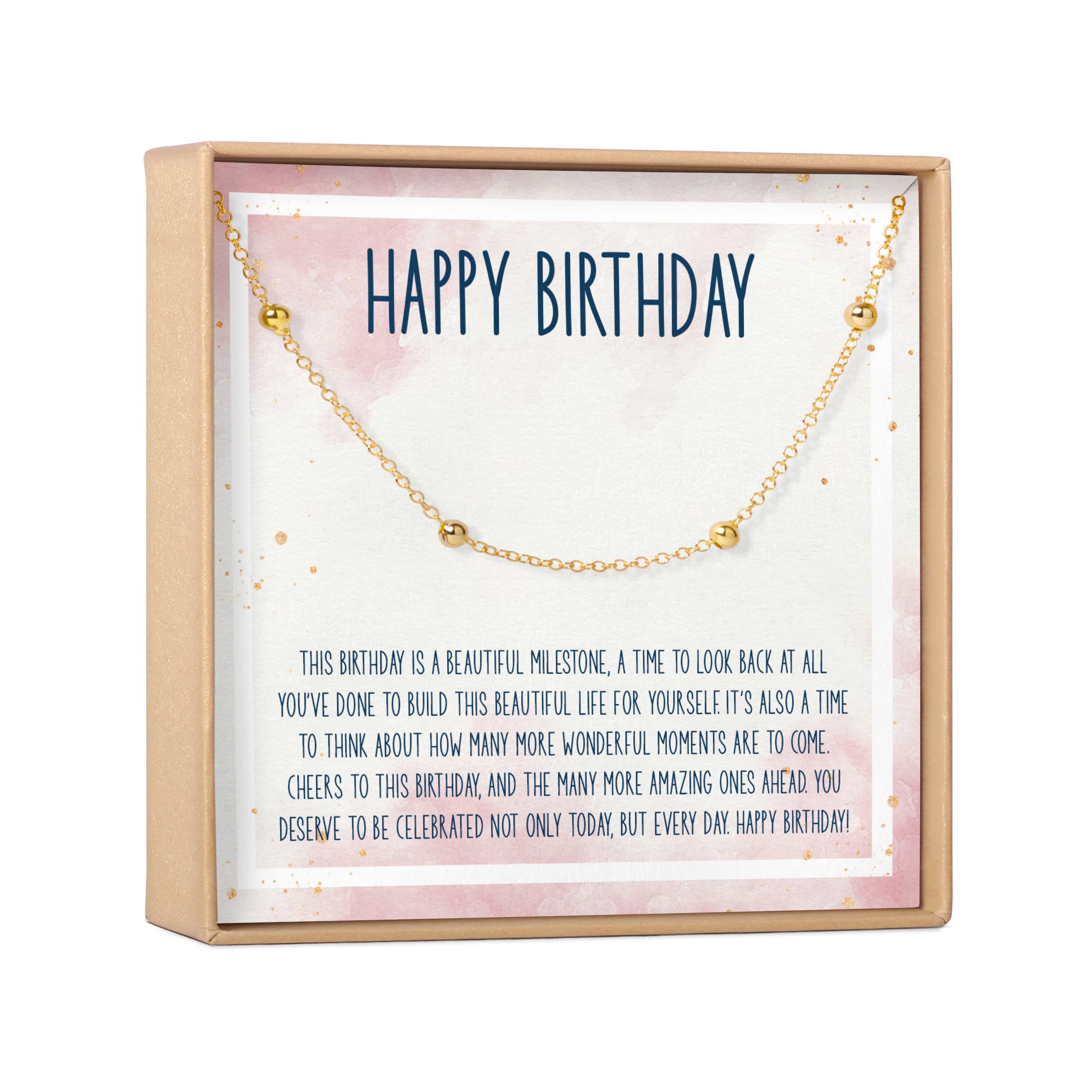 Birthday Gift Bracelet for Women - Gold Dot Bracelet with Heartfelt Greeting Card | Jewelry Gift Set for Her | Perfect for Anniversaries, Valentine's Day & Special Occasions