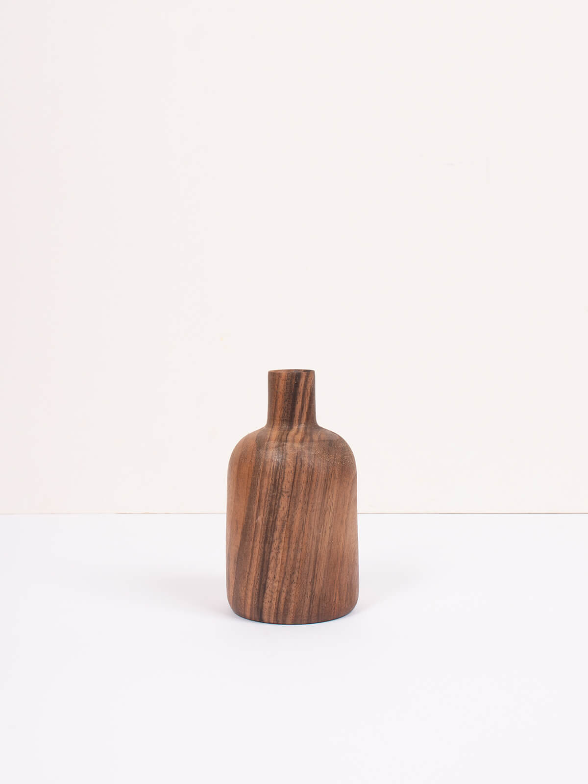 Arlo Mini Walnut Wood Vase - Handcrafted Small Decorative Vase for Home, Office & Wedding Centerpieces - Perfect for Flowers, Succulents & Table Decor
