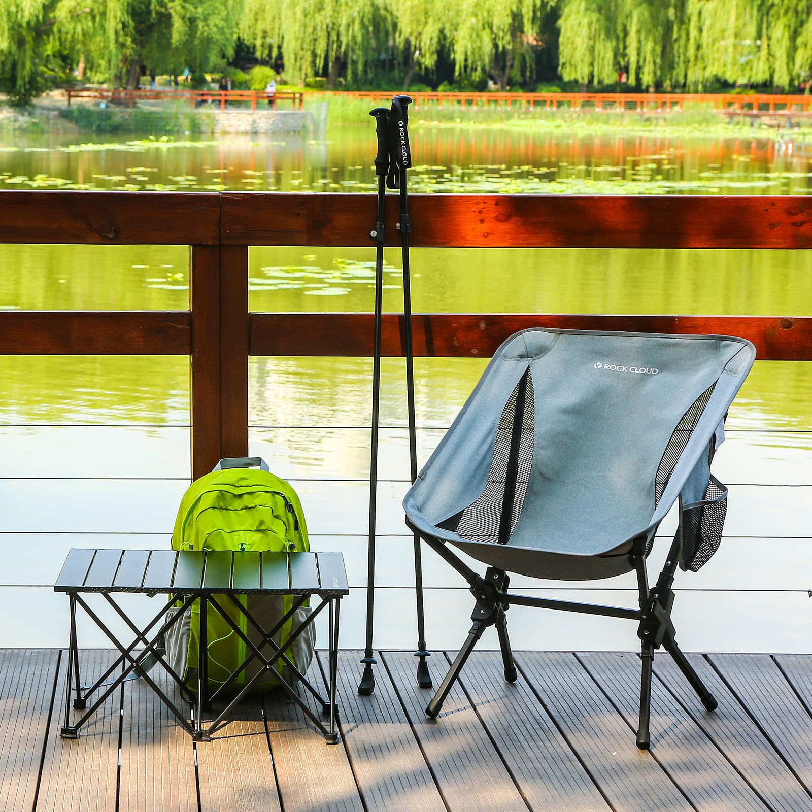 ROCK CLOUD Ultralight Folding Camping Chair - Portable Compact Outdoor Chair for Camping, Hiking, Backpacking, Beach, Lawn & Sports | Perfect for Picnics, Tailgating, Concerts and Outdoor Adventures