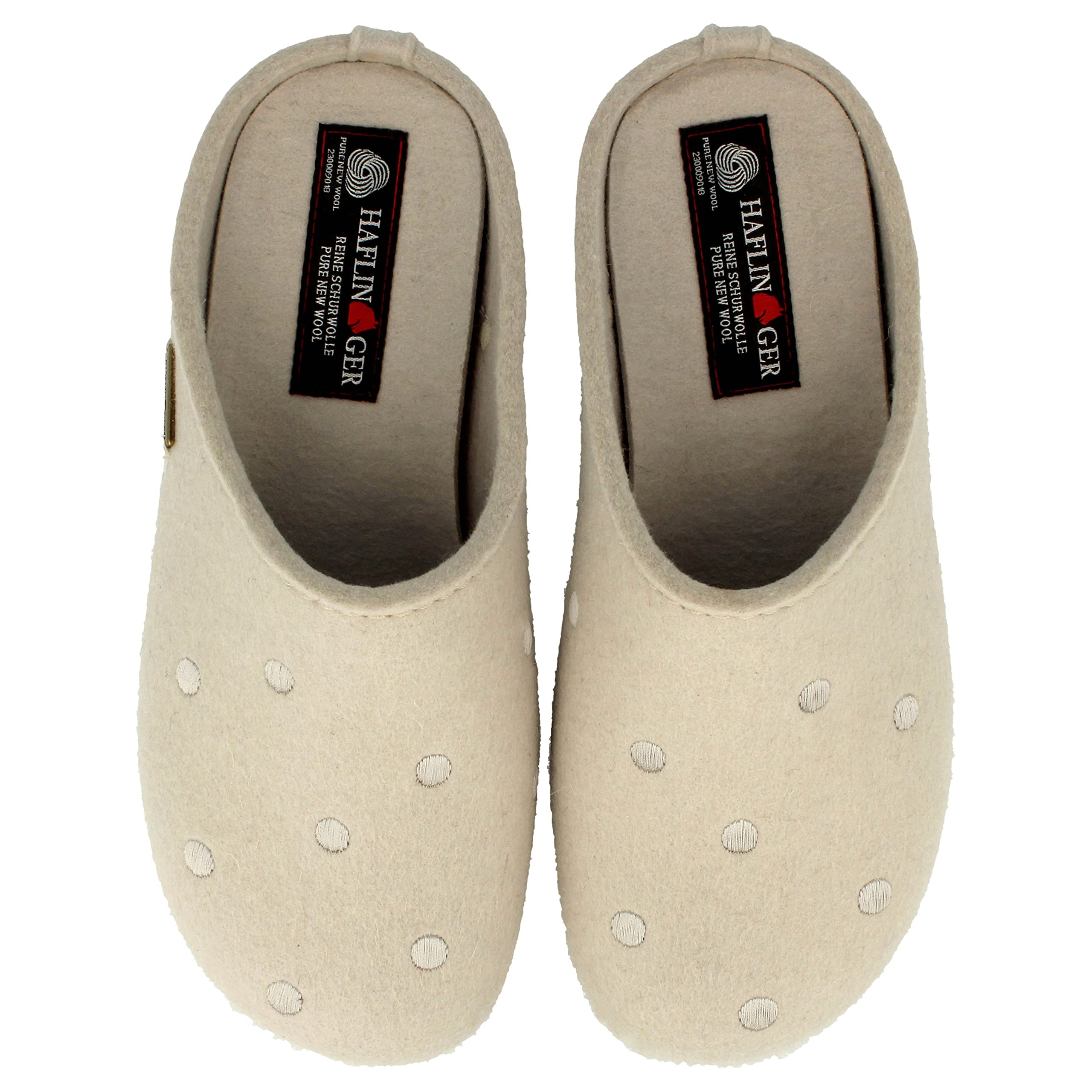 HAFLINGER Men's Wool Felt Low-Top Slippers - Comfortable Indoor House Shoes for Relaxation at Home, Office & Travel
