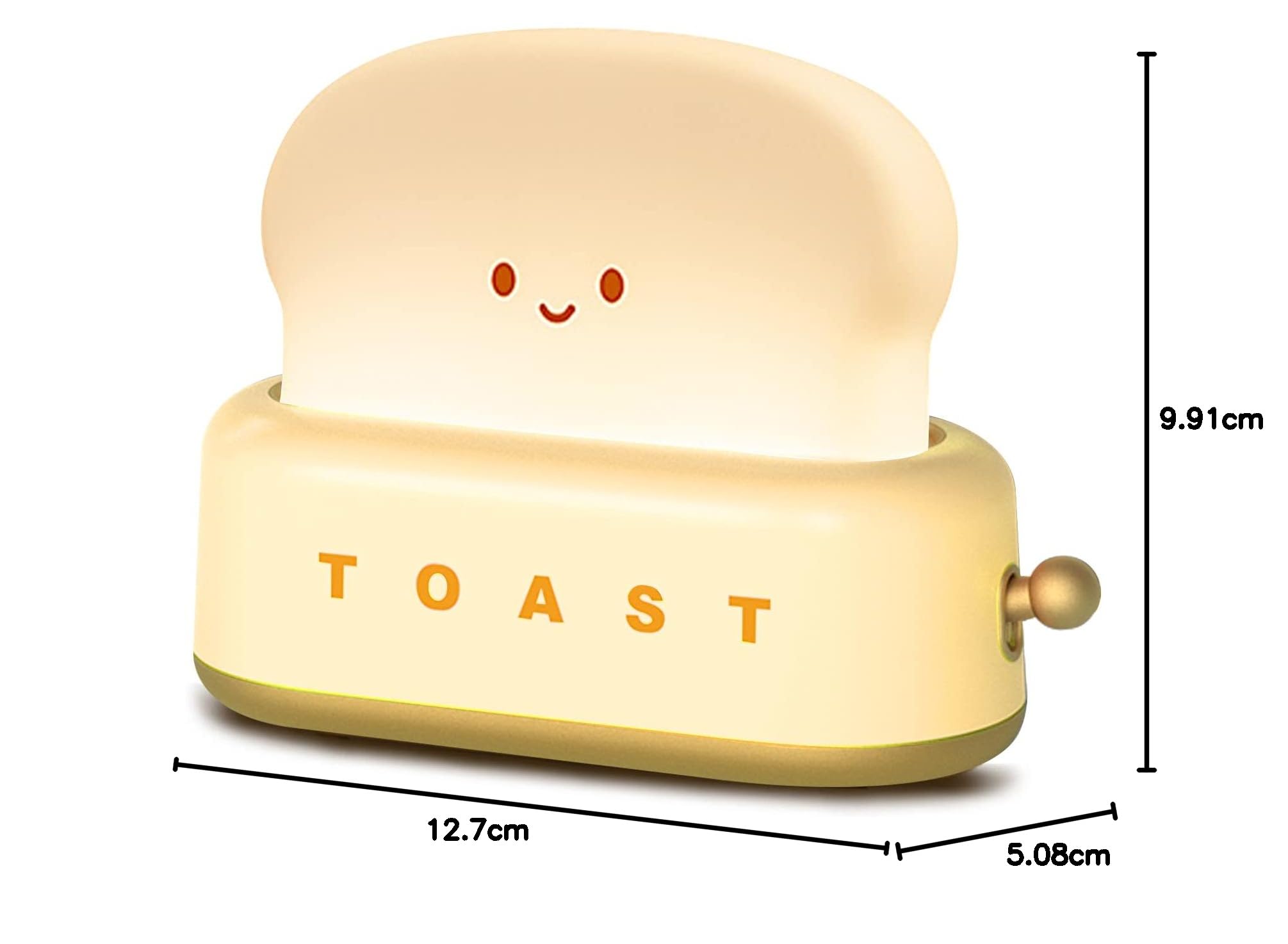 QANYI Small Table Lamp - Cute Toast Bread LED Night Light with Timer & Rechargeable Battery, Warm White Bedside Lamp for Kids Room, Nursery, Dorm - Perfect Birthday Gift for Boys & Girls (Home Decor, Reading Light, Nightstand Companion)