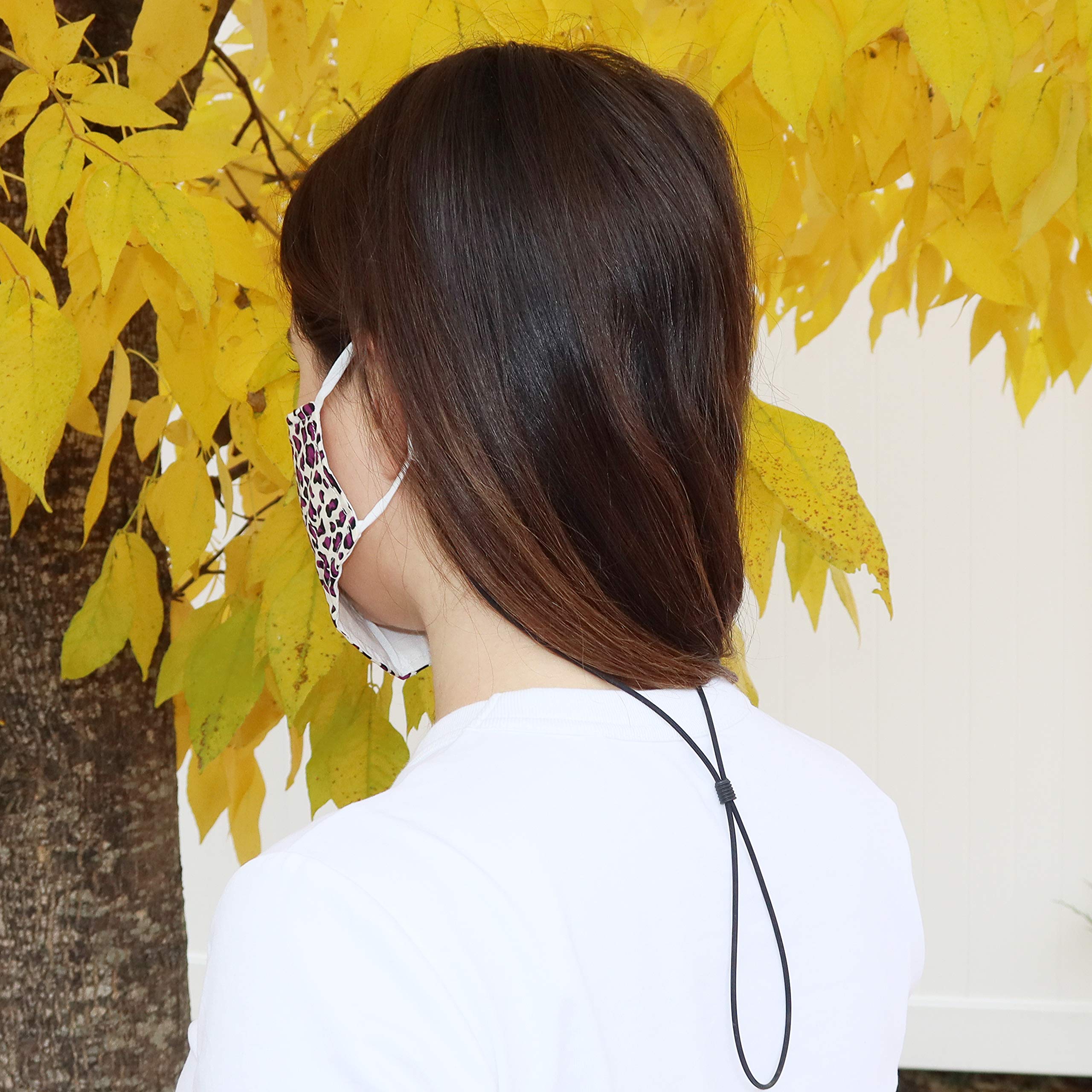 12 PCS Black Face Mask Lanyard Clip - Adjustable Silicone Holder for Sunglasses & Masks - Unisex for Work & Travel