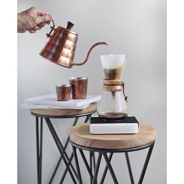 Hario Copper Buono Stovetop Gooseneck Kettle 900ml - Premium Pour Over Coffee & Tea Brewer for Home Baristas & Tea Enthusiasts