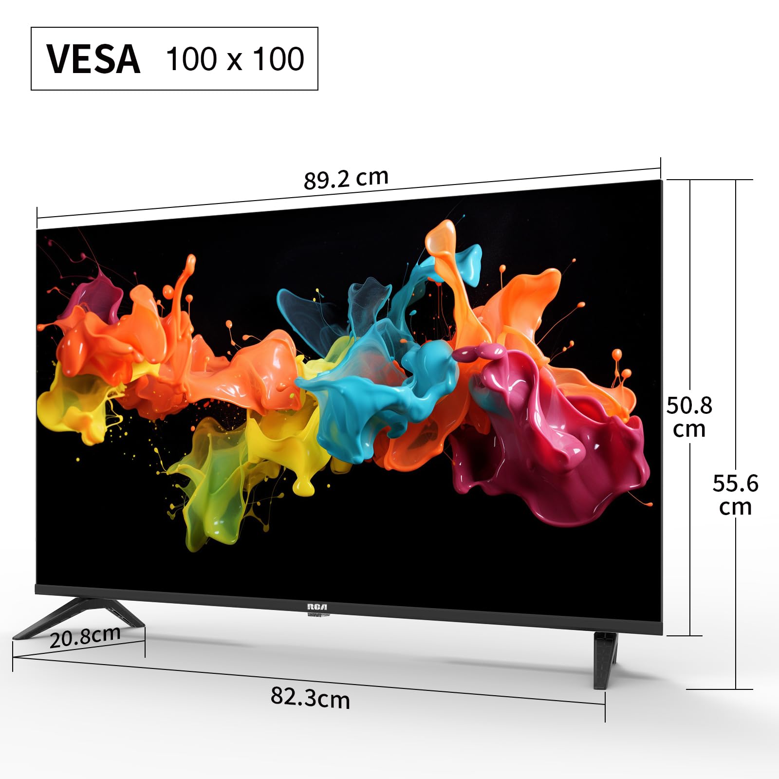 40 Inch RCA Full HD LED Smart TV with Triple Tuner (DVB-T/T2-C-S/S2), Dolby Audio, HDMI & USB Ports - Perfect for Home Theater, Hotel Rooms and Digital Signage