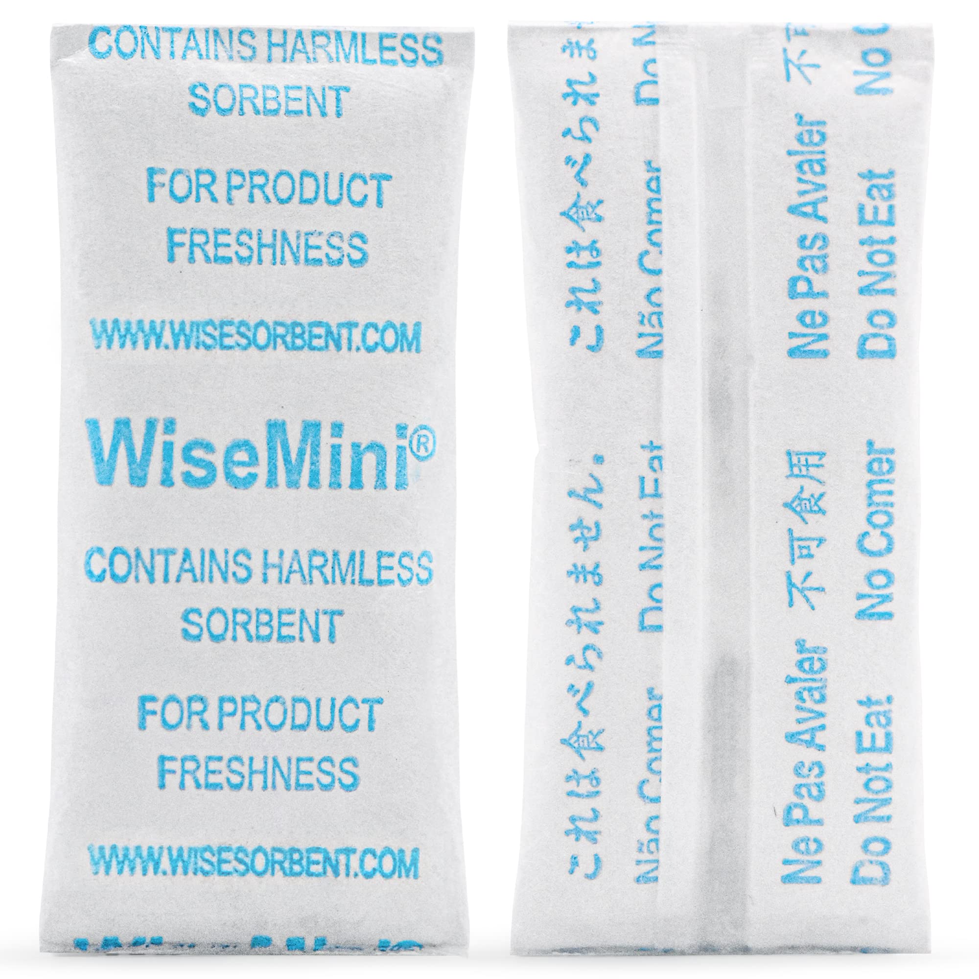 Wisesorb 1 Gram Silica Gel Packets (800 Pack) - Food Grade Moisture Absorbers & Dehumidifiers for Food Storage, Electronics, Documents & Closet Protection | Humidity Control Desiccant Packs
