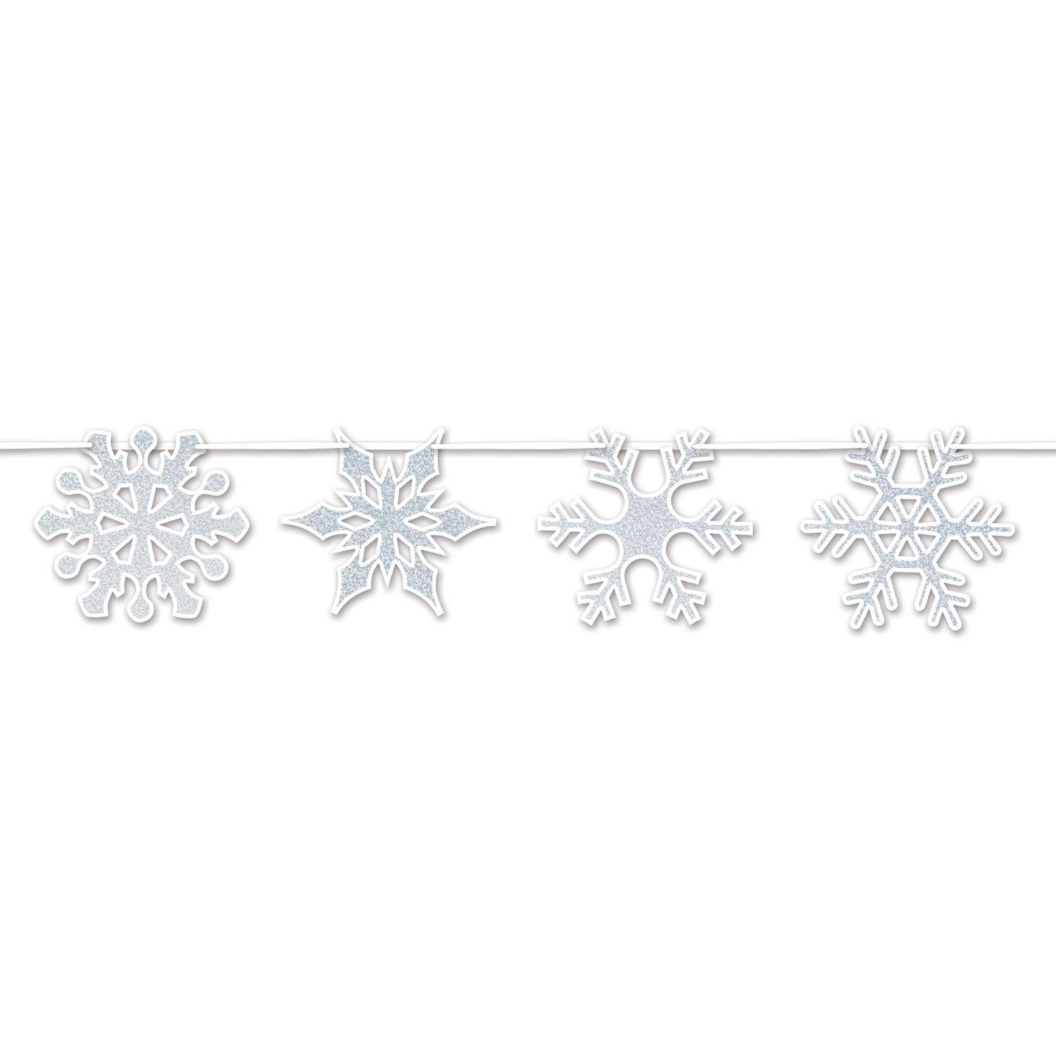 12 Pack Beistle Christmas Snowflake Streamers - Premium Holiday Party Decorations for Home, Office & Festive Events