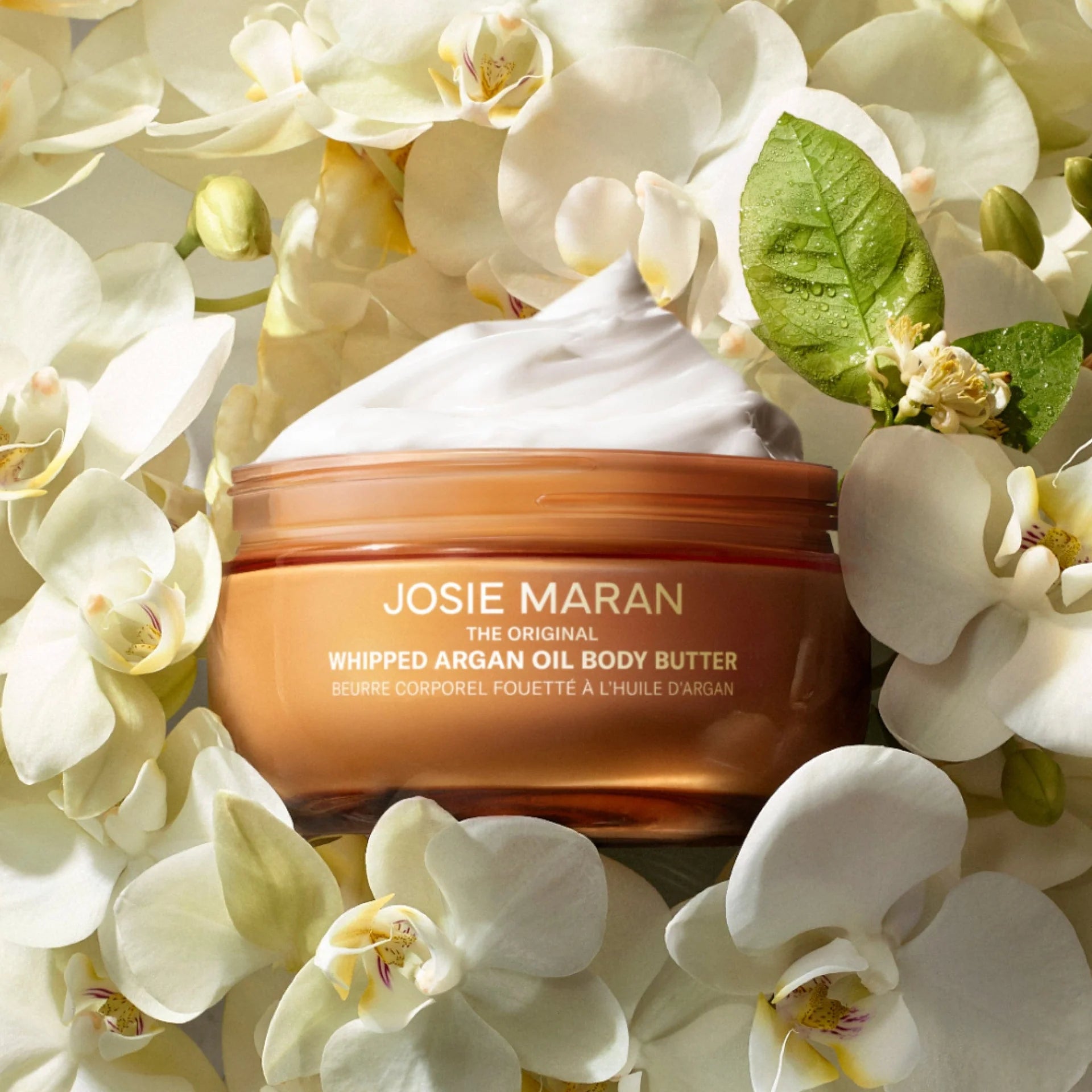 Josie Maran Whipped Argan Oil Body Butter - Ultra Hydrating Moisturizing Cream for Dry Skin, Natural & Organic Skincare - Perfect for Daily Use, After Shower & Nighttime Routine
