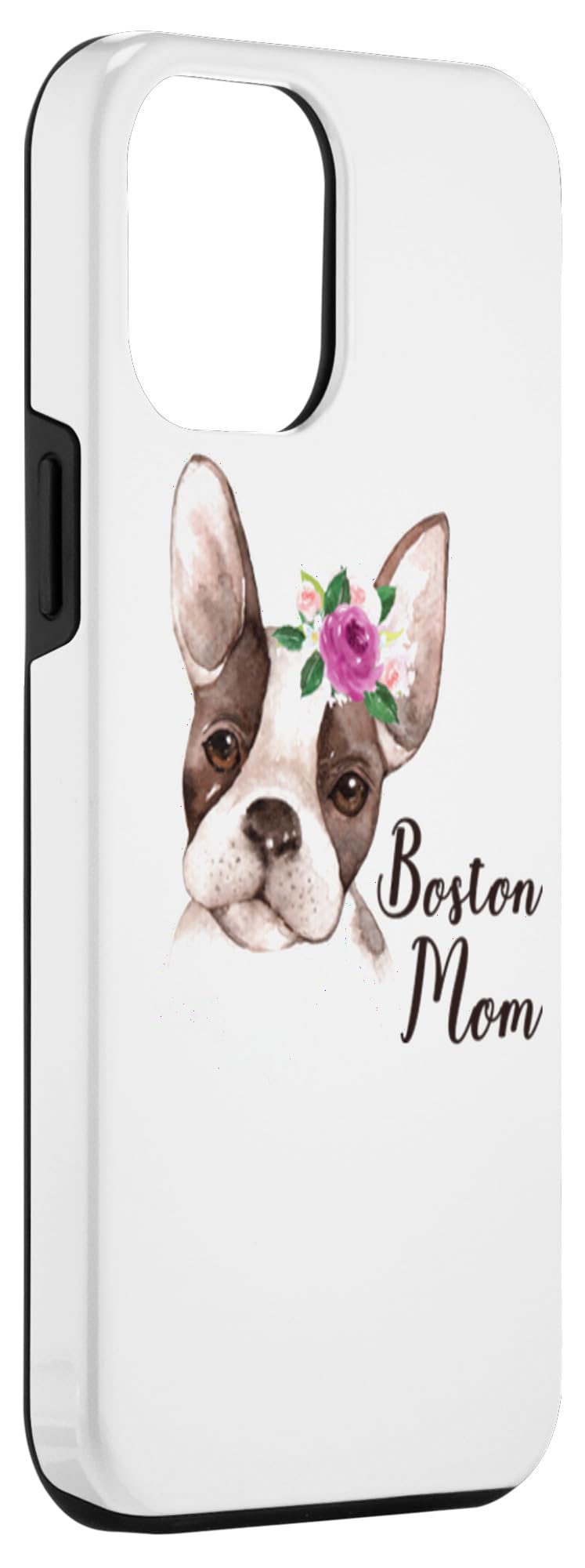 iPhone 12 Pro Max Case - Cute Boston Terrier Design for Dog Lovers | Shockproof & Scratch-Resistant Protective Cover | Perfect Gift for Pet Moms & Dads