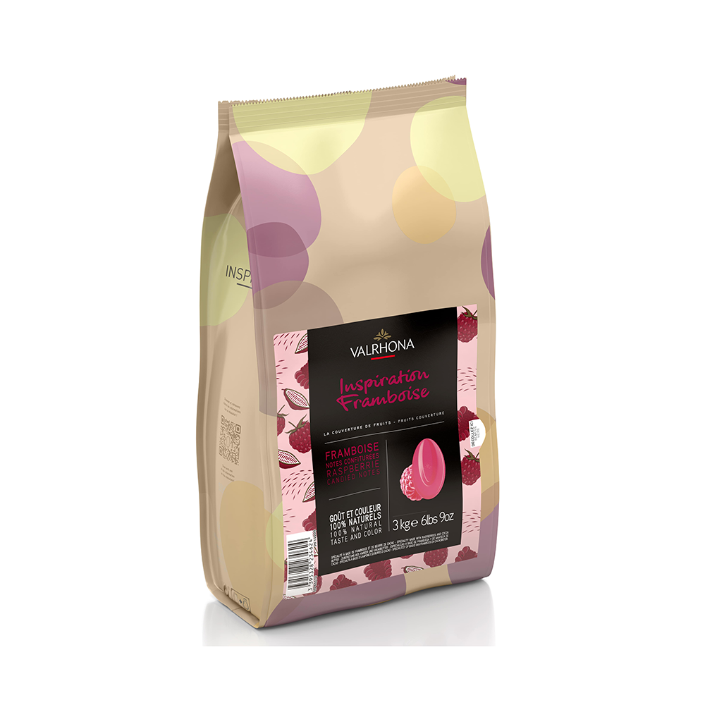 Valrhona Inspirations Framboise Dark Chocolate 3kg - Premium Baking & Dessert Making for Chefs & Home Bakers