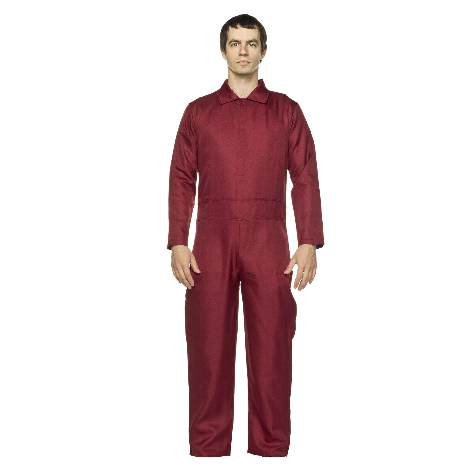 Men's Red Themed Costume Jumpsuit - Halloween Cosplay, Party Outfit, Superhero Costume for Adults