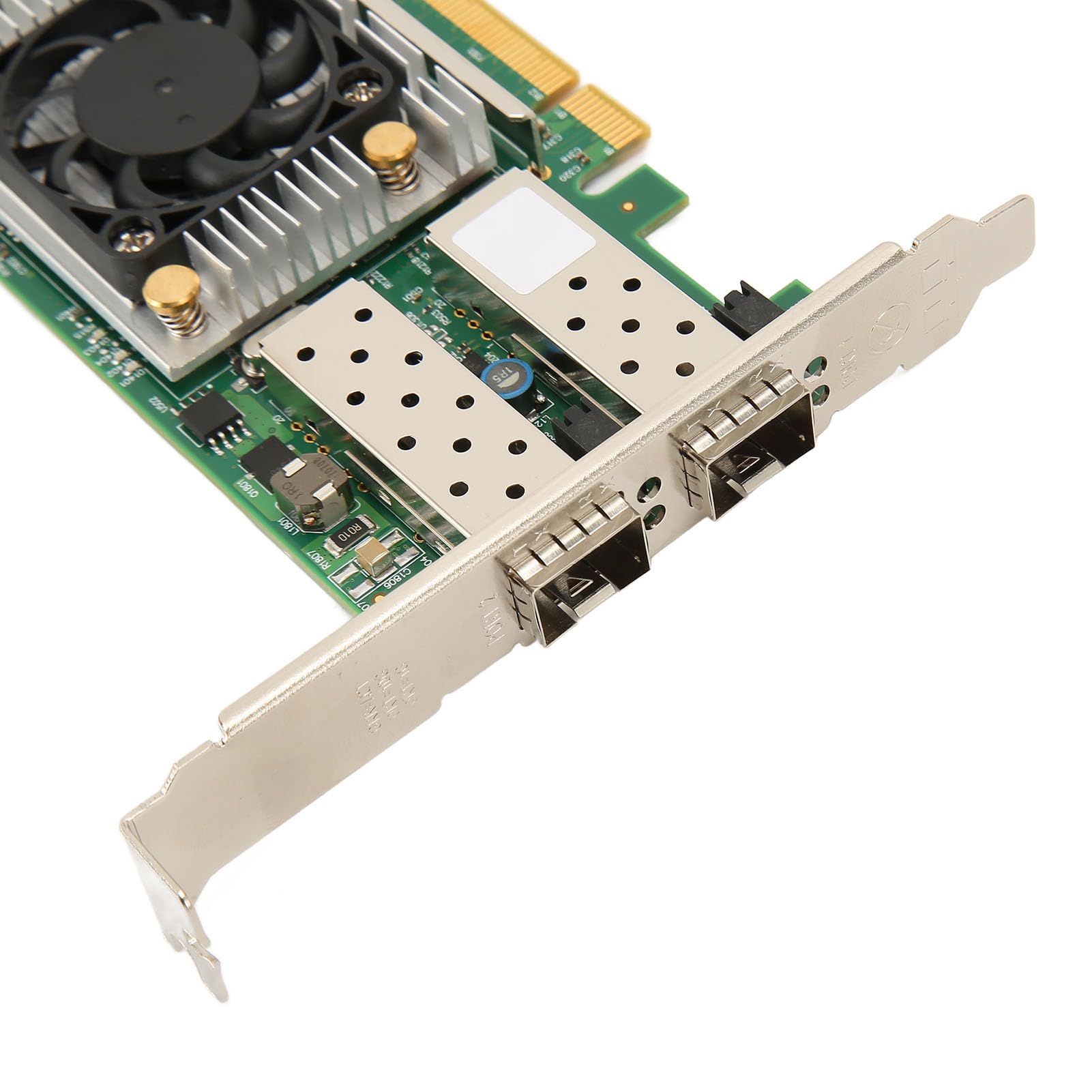 BCM57810S Dual Port 10GbE SFP+ PCIe X8 Ethernet Converged Network Adapter with Cooling Fan - High-Speed Multifunction Network Card for Servers, Data Centers & Enterprise Networking