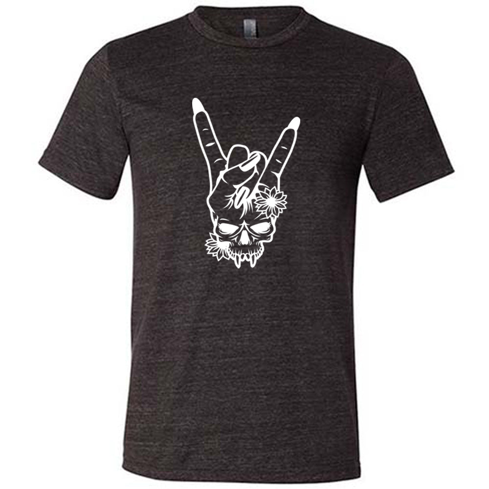 Skull Rocker Hand Print T-Shirt - Unisex Graphic Tee for Men & Women | Perfect for Concerts, Parties & Casual Wear
