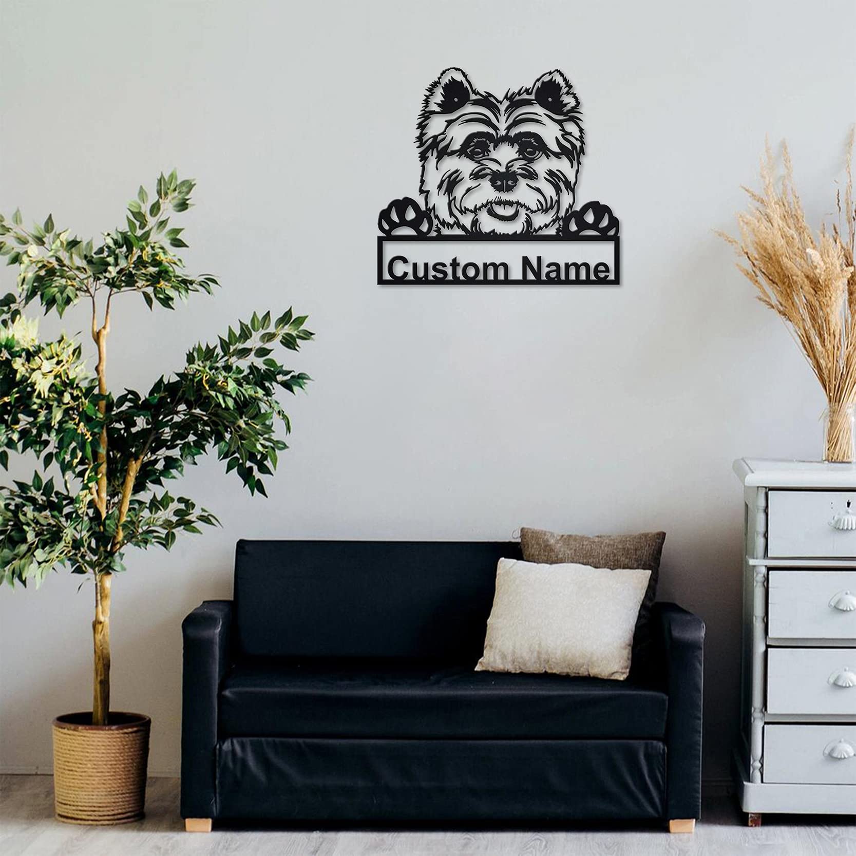 Custom Cairn Terrier Dog Metal Sign Art - Personalized Pet Gift for Dog Lovers - Funny Animal Wall Decor for Home, Office & Birthday Presents