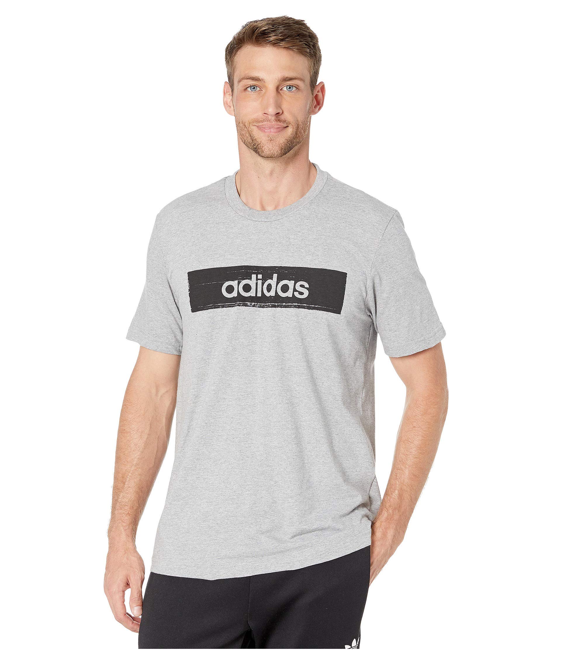 adidas Men's Box Graphic Tee - Comfortable Cotton Short Sleeve T-Shirt for Casual Wear, Gym & Street Style | Perfect for Everyday Outfits, Sports & Lounge