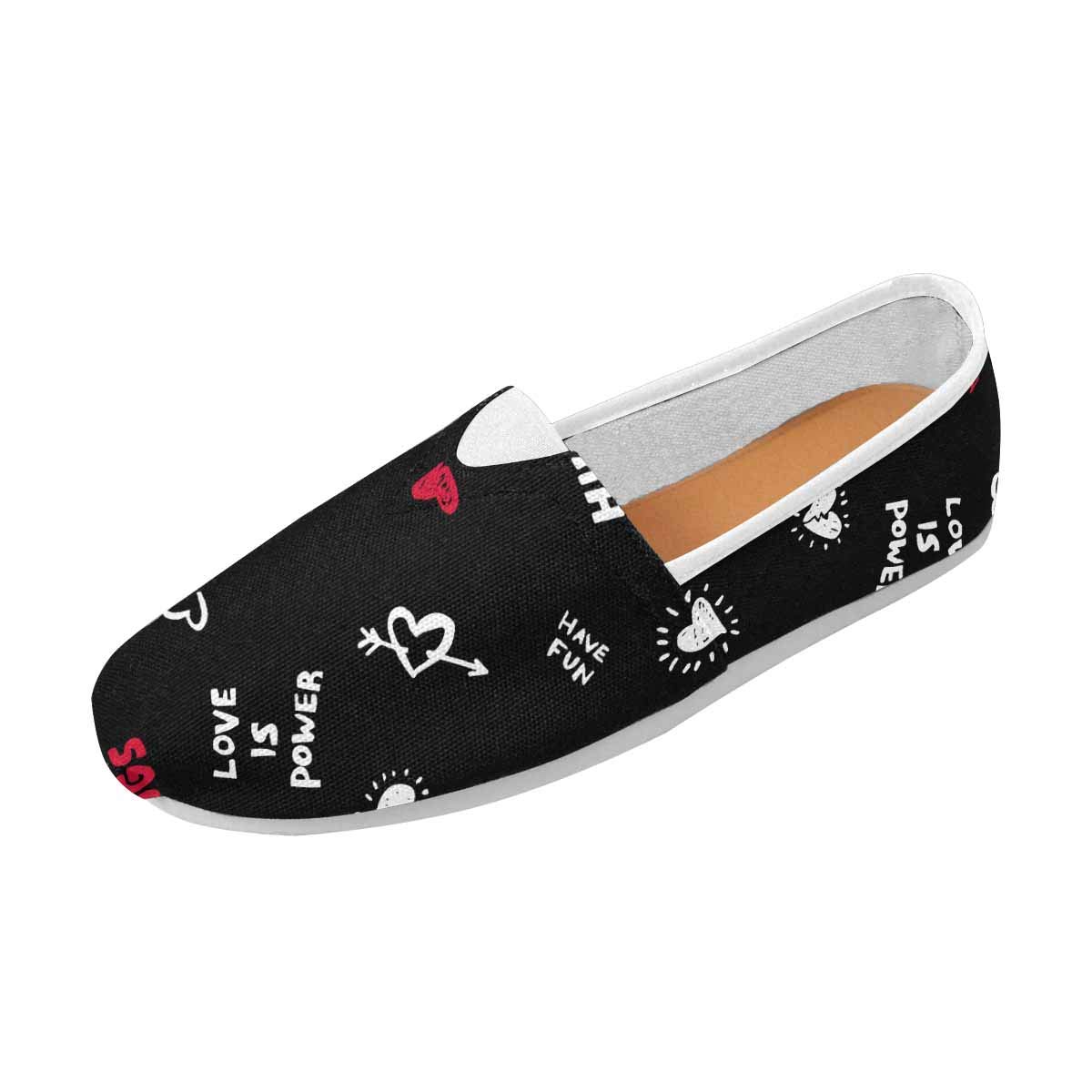 InterestPrint Women's Slip-On Loafers with Chalkboard Doodle Design - Comfortable Casual Shoes for Work, School & Everyday Wear