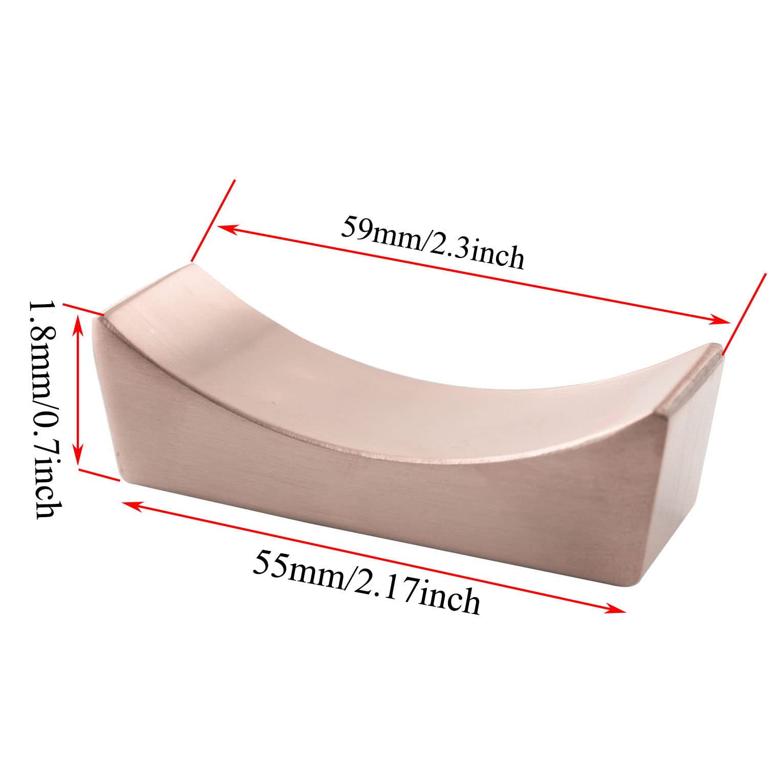 1 Pair 304 Stainless Steel Chopstick Holder & Knife Rest - Rose Gold Reusable Utensil Stand for Dining Table, Sushi, Asian Cuisine, and Home Kitchen Decor