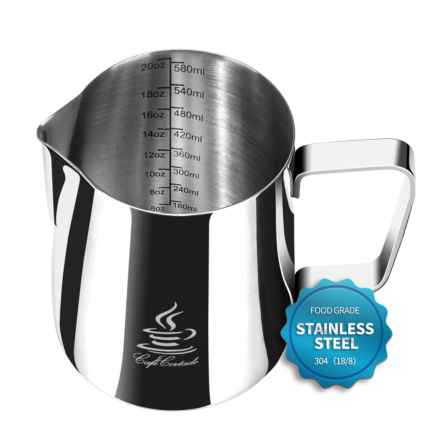 Premium Stainless Steel Milk Frothing Pitcher for Espresso & Latte Art - Barista-Grade 12oz/16oz with Measurement Markings - Perfect for Home Coffee Makers & Professional Cafes