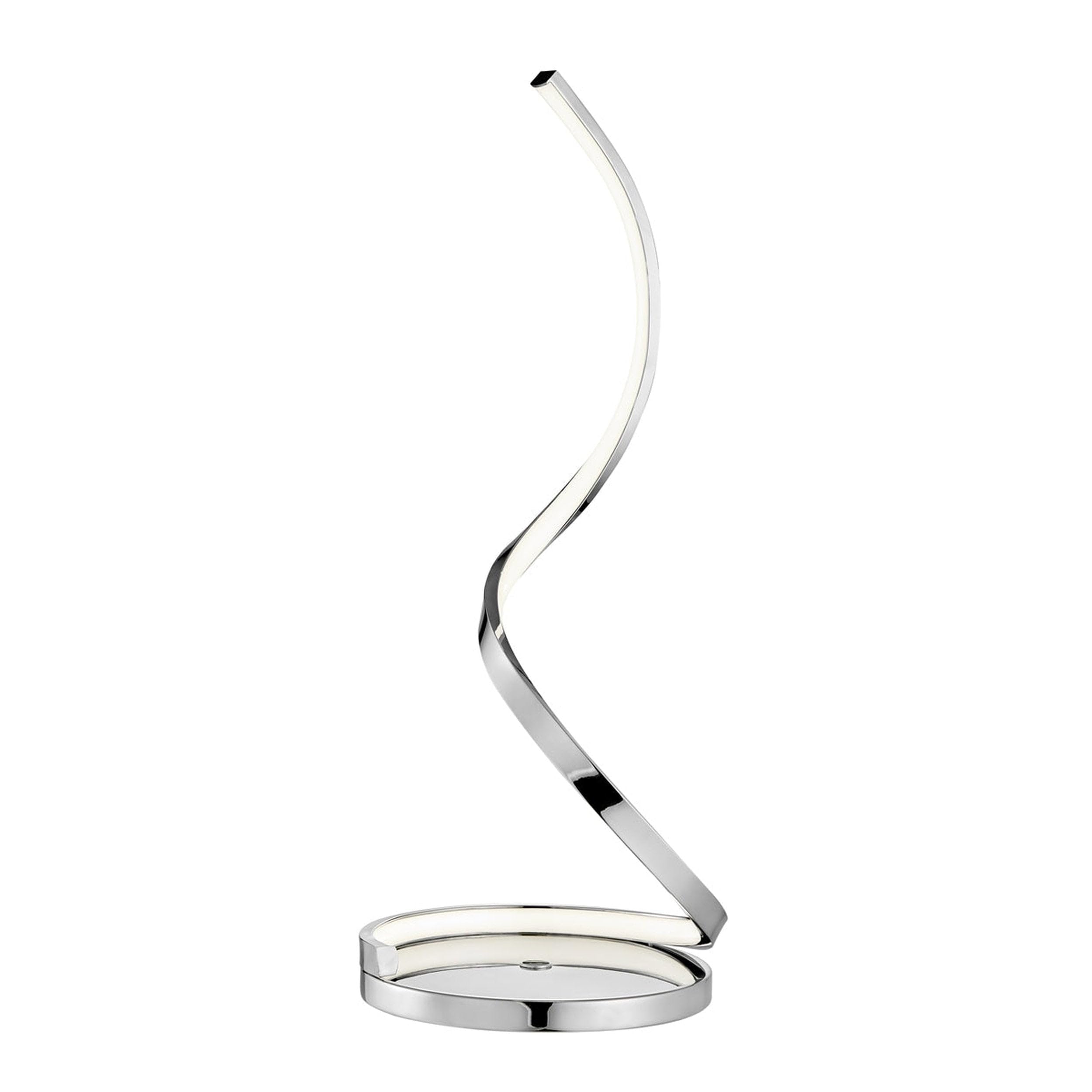 Finesse Decor Spiral Table Lamp - Modern White Aluminum LED Touch Control Bedside Lamp for Bedroom, Living Room & Office | Energy Efficient Nightstand Lighting with Adjustable Brightness | Perfect for Reading, Relaxation & Ambient Decor