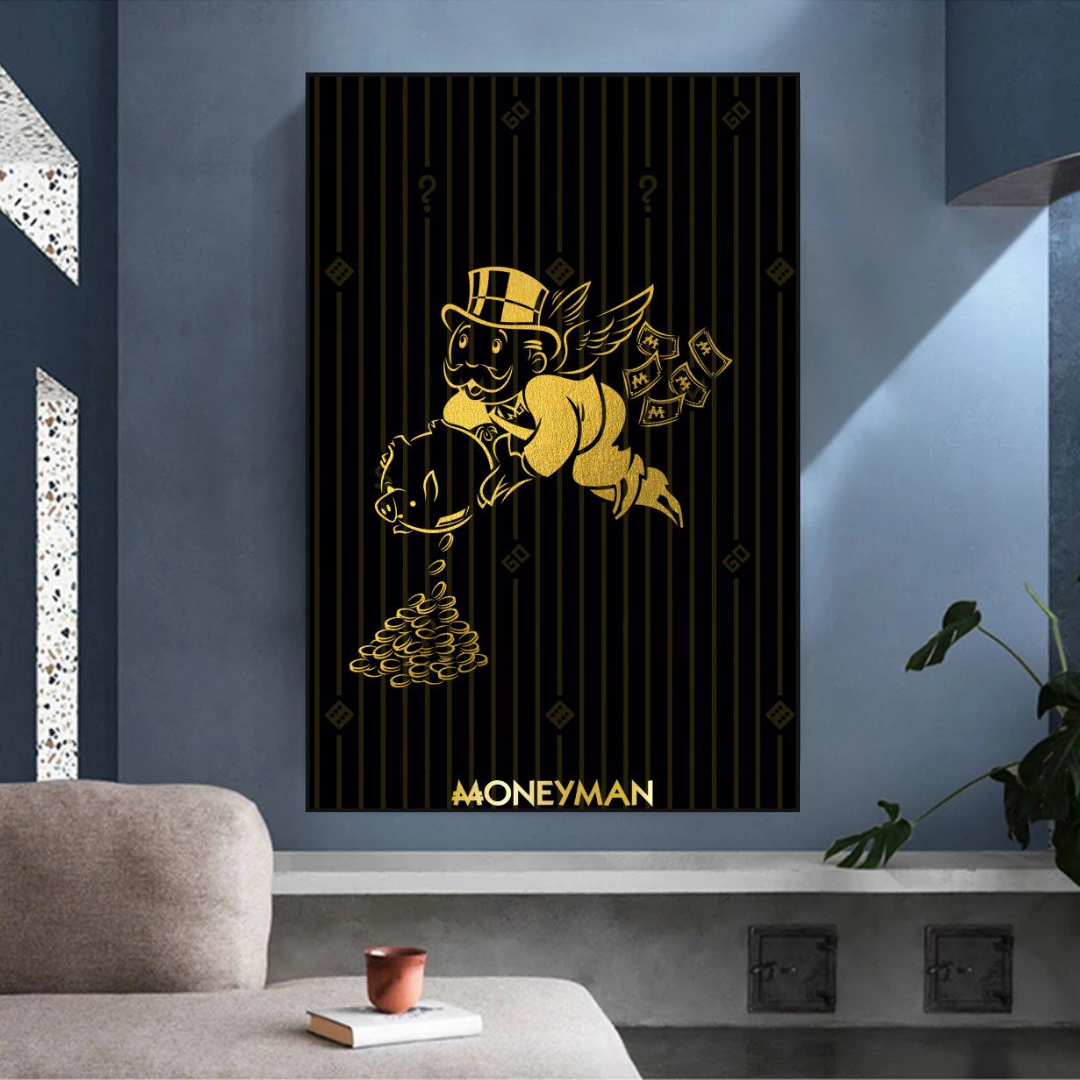 Alec Monopoly Exclusive Art Collection - Limited Edition Money Man Angel Paintings for Home & Office Decor
