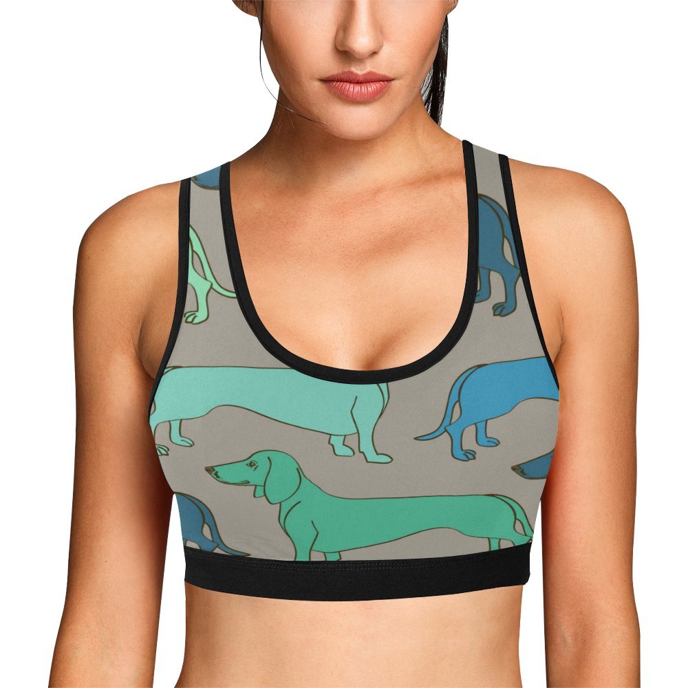 InterestPrint Women's Reversible Spandex Sports Bra - High Support Yoga, Gym, Workout & Fitness Top for Running, Cycling & Active Lifestyle
