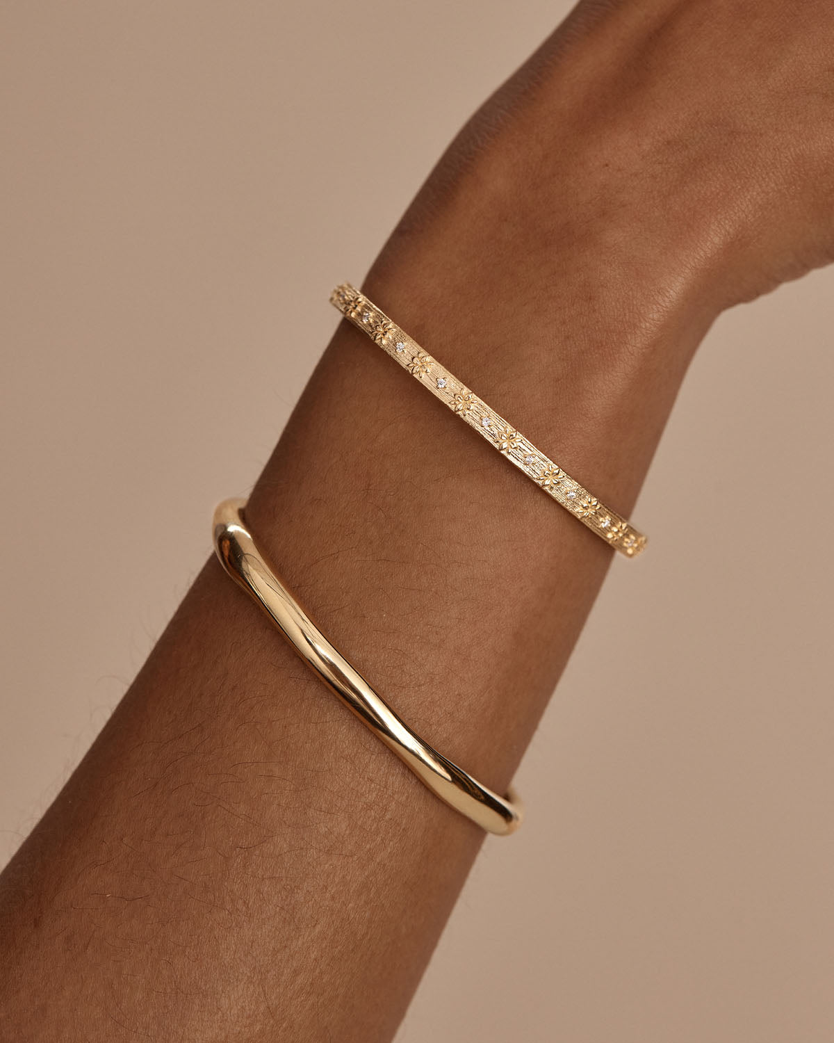 18K Gold Vermeil Live in Grace Cuff Bracelet - Elegant Stackable Bangle for Women, Perfect for Everyday Wear, Special Occasions & Gift Giving