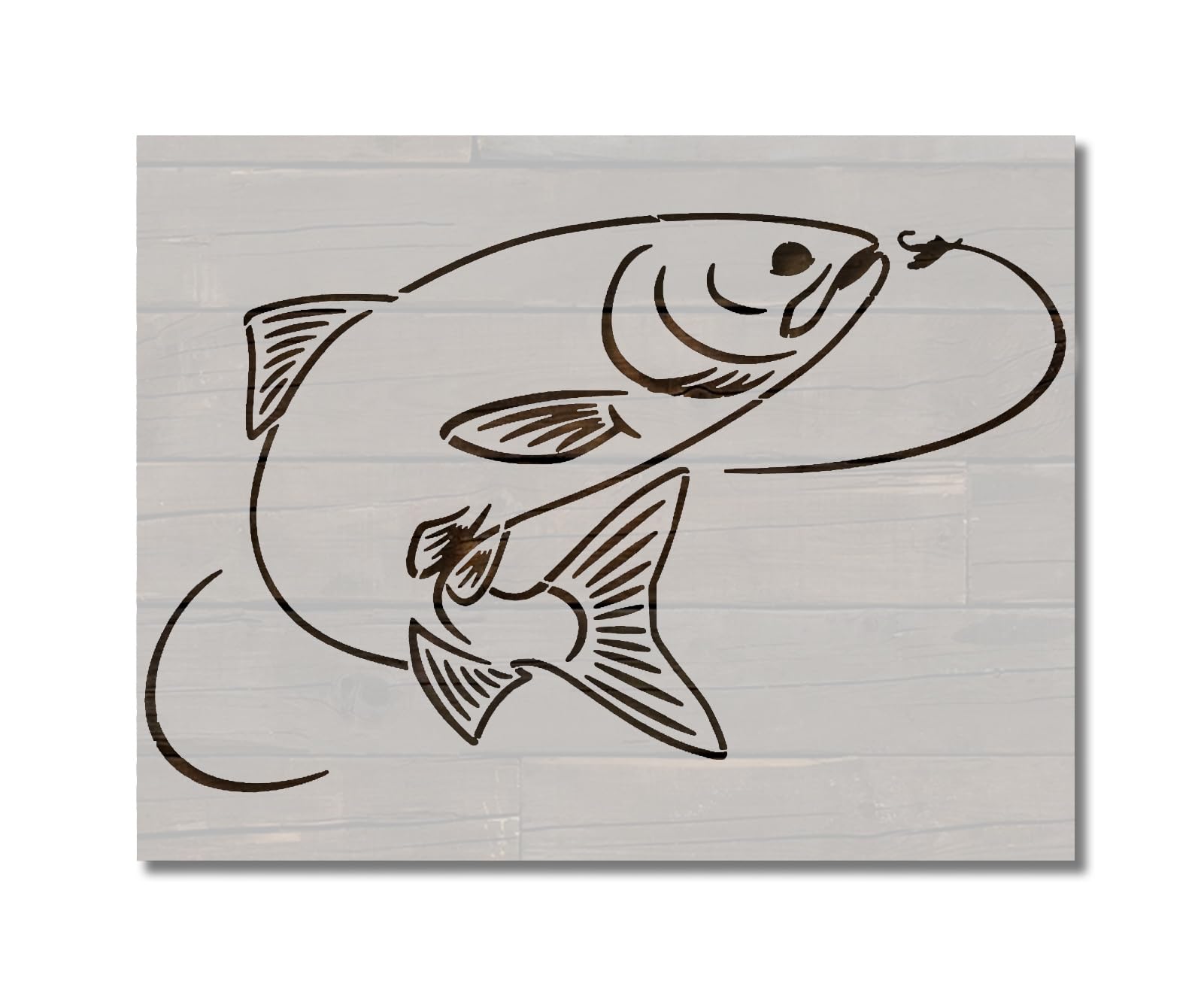 Reusable Trout & Steelhead Fish Fishing Stencil Template - 8.5 x 11 Inches for Wall Painting, Wood Decor, Arts & Crafts Projects (12 Pack) - Perfect for DIY Home Decor, Fishing Lodge Art, and Outdoor Enthusiast Gifts