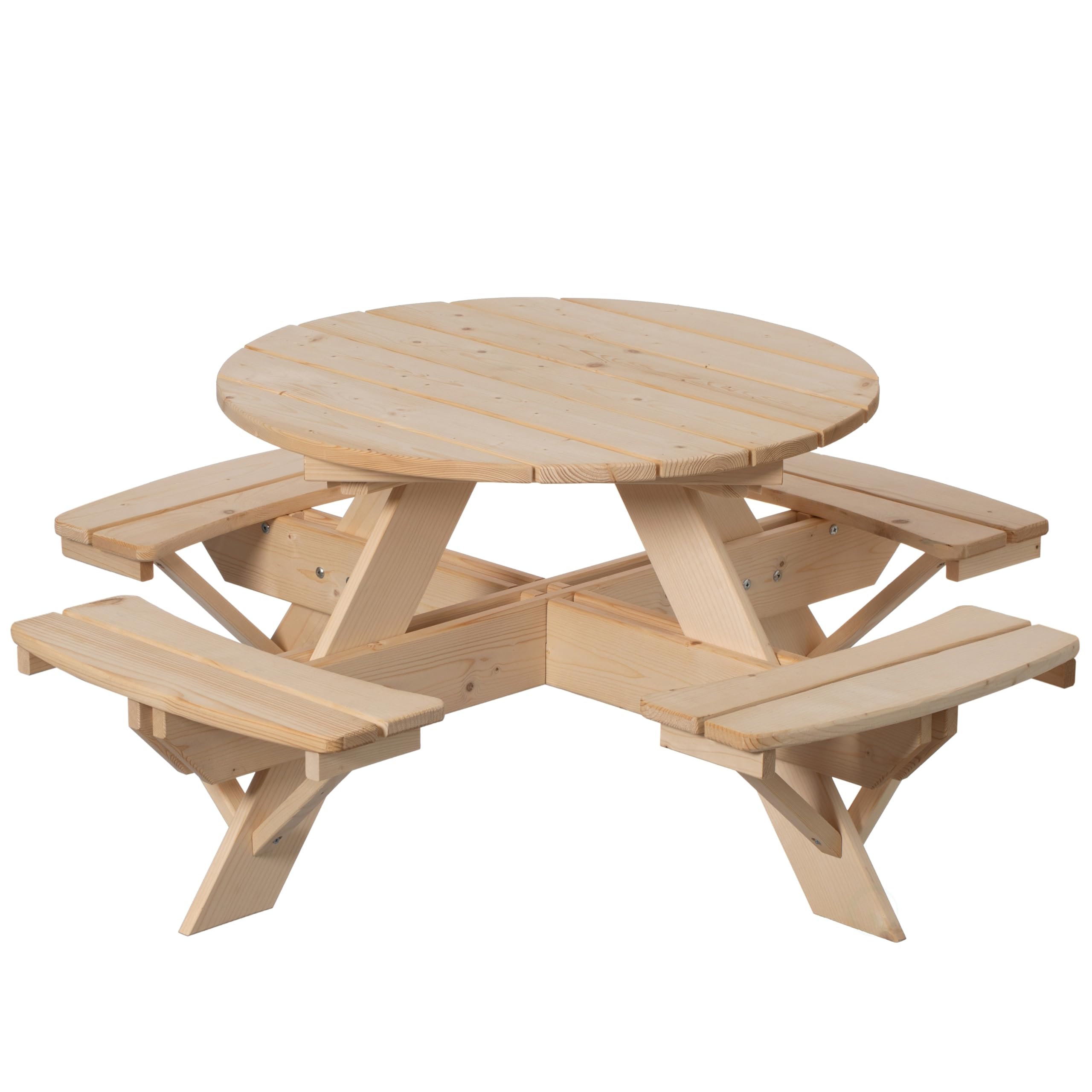 Natural Wooden Kids Picnic Table with Bench Set - Outdoor Children's Backyard Dining, Crafting & Playtime - Perfect for Patio, Garden & Play Areas