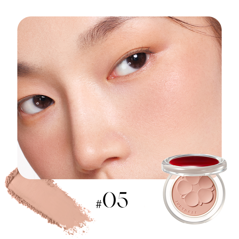 Judy Doll Monochrome Blush Powder - Matte Long-Lasting Blush Makeup for Cheeks, Natural Flush Look | Perfect for Everyday Wear & Special Occasions
