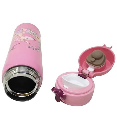 Atipriya Unicorn Stainless Steel Water Bottle - 500ml Leak Proof, Double Walled Insulated Kids Sipper with Cute Cartoon Design - Perfect for School, Office, Travel & Outdoor Activities
