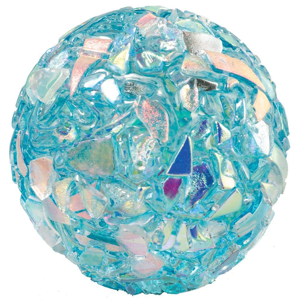 Blue Ice Storm Handmade Eco-Friendly Glass Paperweight - Perfect for Office Desk, Home Decor & Gift Giving