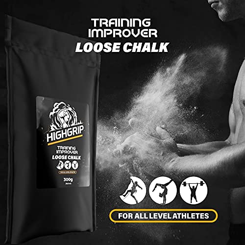 HighGrip Premium Loose Chalk & Chalk Ball Refill - Grip Enhancer for Rock Climbing, Weightlifting, Gymnastics, CrossFit, Calisthenics | Improves Performance for All Level Athletes | Ideal for Gym, Outdoor Training & Sports Competitions