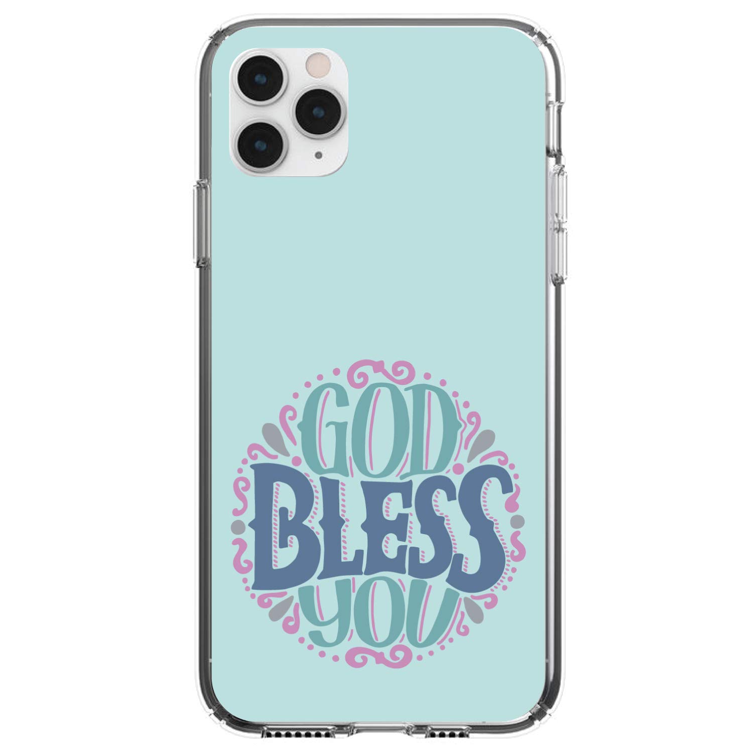 Premium Clear Shockproof Hybrid Case for iPhone 13 Pro MAX (6.7 Inch) - Military-Grade Protection with TPU Bumper & Acrylic Back, Includes Tempered Glass Screen Protector - Stylish Floral Circle Design - Perfect for Daily Use, Travel & Outdoor Activities