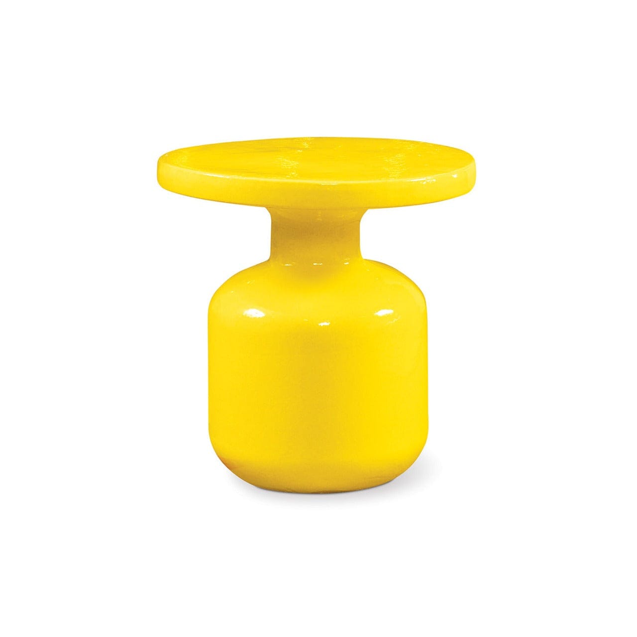 Modern Glass Bottle Accent Table - Stylish Side Table for Living Room, Bedroom & Office - Perfect for Home Decor, Small Spaces & Nightstands