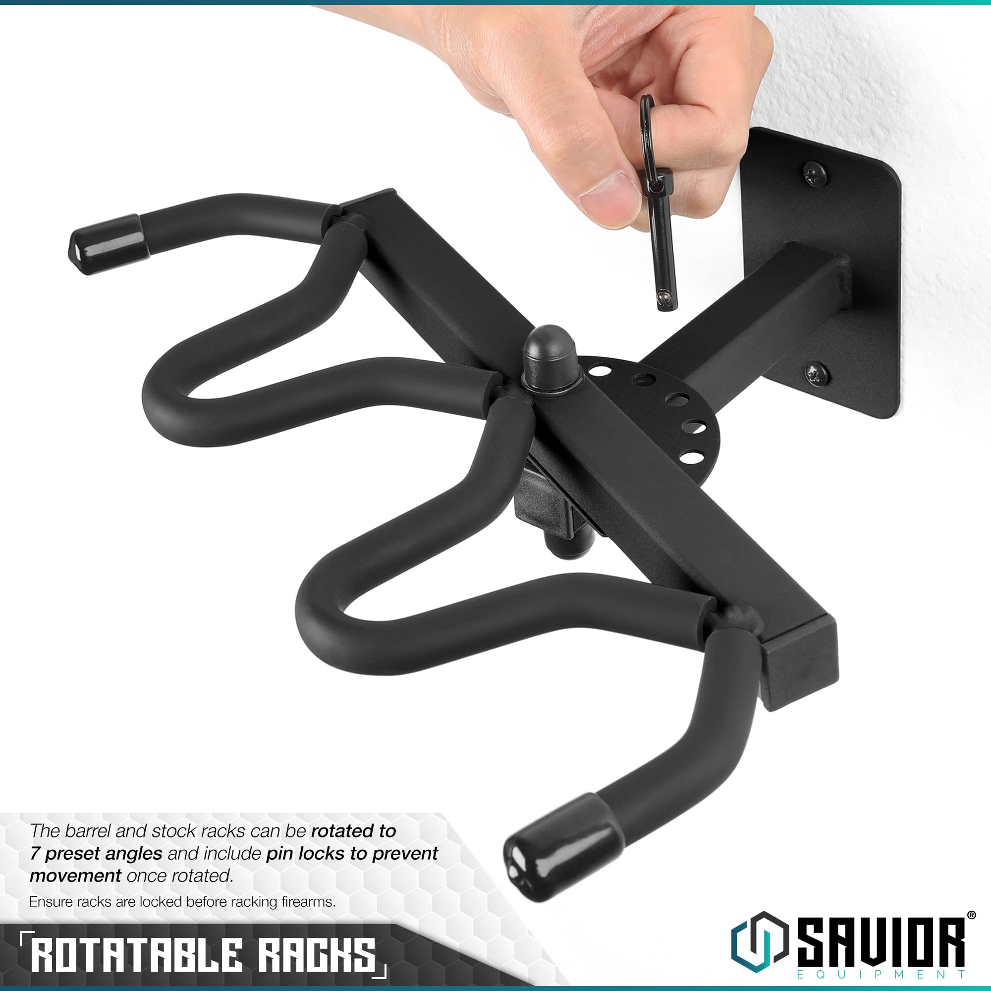 Heavy Duty Wall Mount Rifle Rack - 3-Slot Tactical Shotgun & Carbine Storage Holder for Indoor Gun Display - Adjustable Wide Angle, Holds up to 75 lbs - Perfect for Home, Office, or Gun Range Organization & Secure Firearm Storage