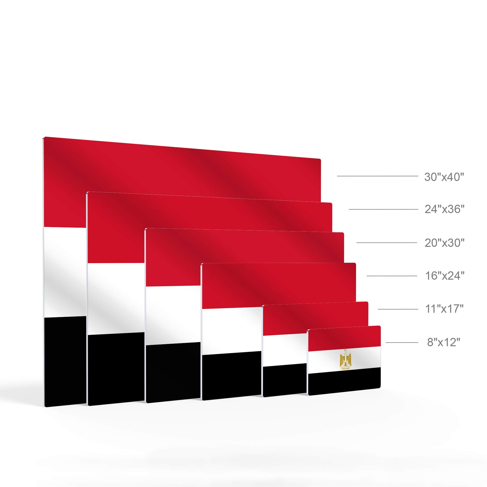 Egypt Flag Metal Wall Art Print - 30x40 Inch Modern Home Decor for Office, Living Room, Dorm, Bedroom & Man Cave | Ready to Hang Made in USA | Perfect for Sports Bars, Game Rooms & Patriotic Displays