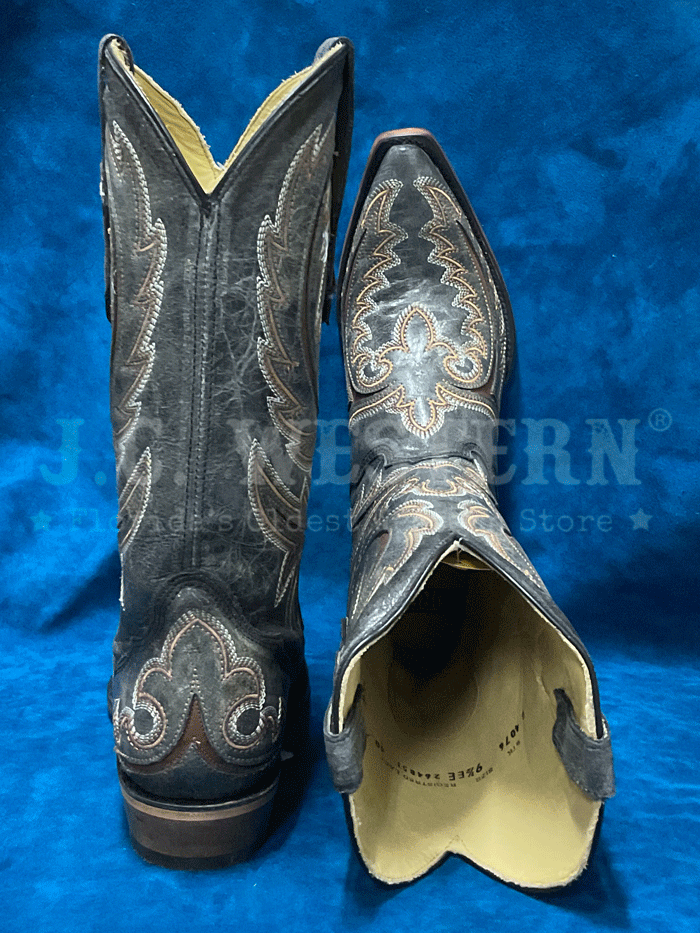 Men's Corral C4076 Western Boots with Inlay Embroidery - Grey Triad Design | Perfect for Country Dancing, Rodeos & Western Fashion