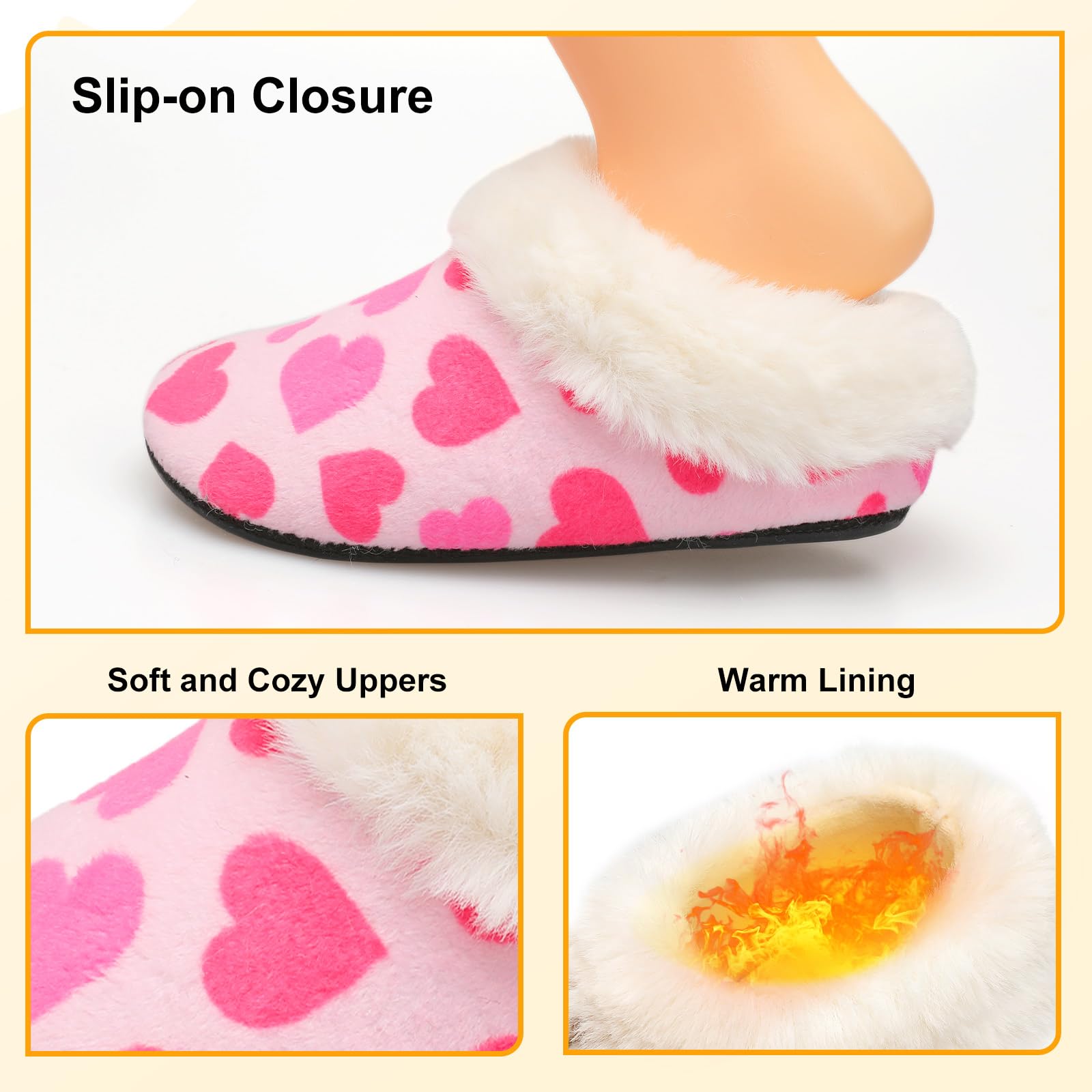 FEETCITY Toddler Slippers for Kids - Soft Indoor House Shoes for Boys & Girls - Warm Barefoot Walking Shoes for Home Play