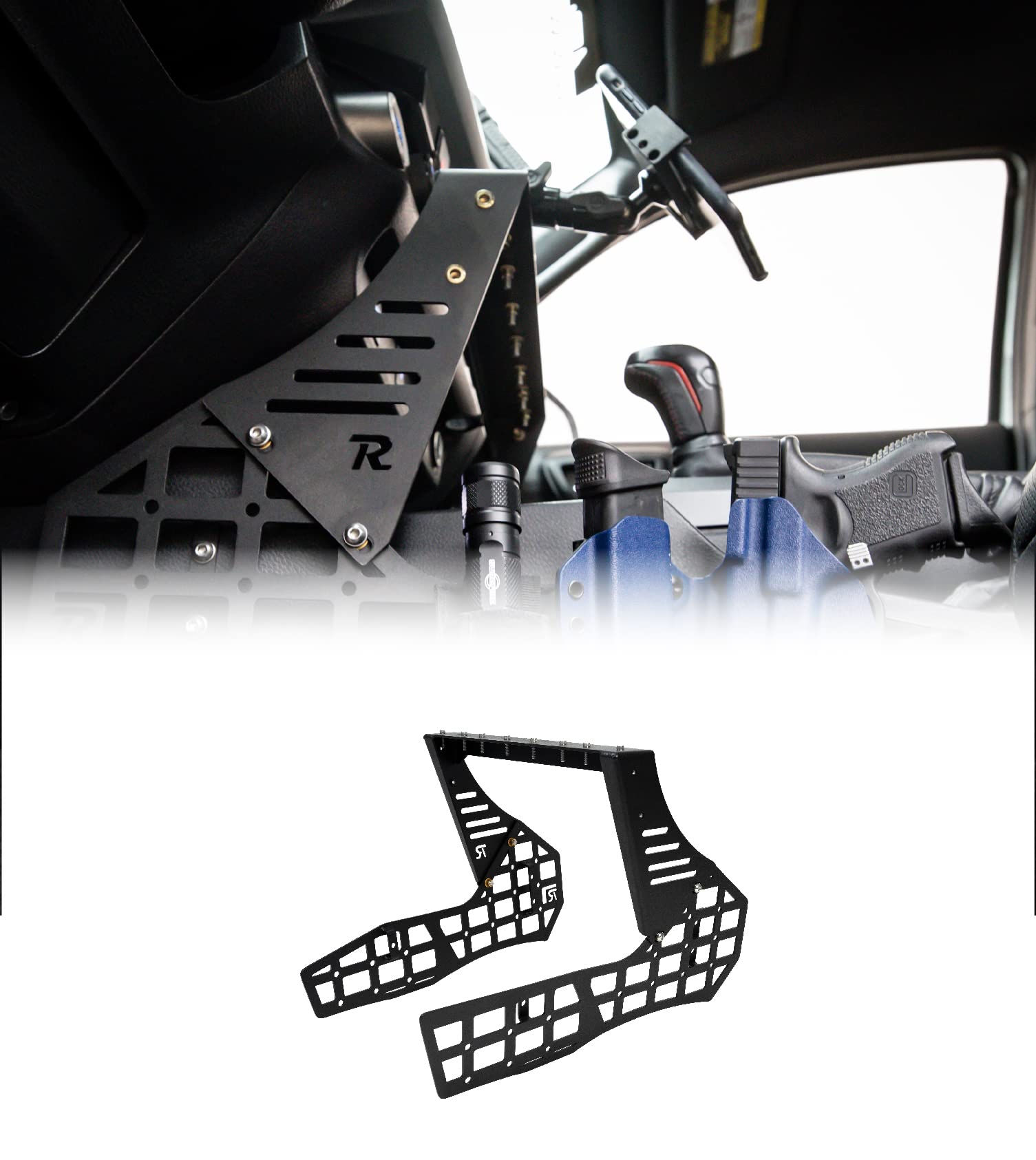 **2016-2023 Toyota Tacoma 3rd Gen Center Console Modular Storage Panels | Durable Truck Organizer | Made in USA | Perfect for Tools, Phones & Off-Road Gear**