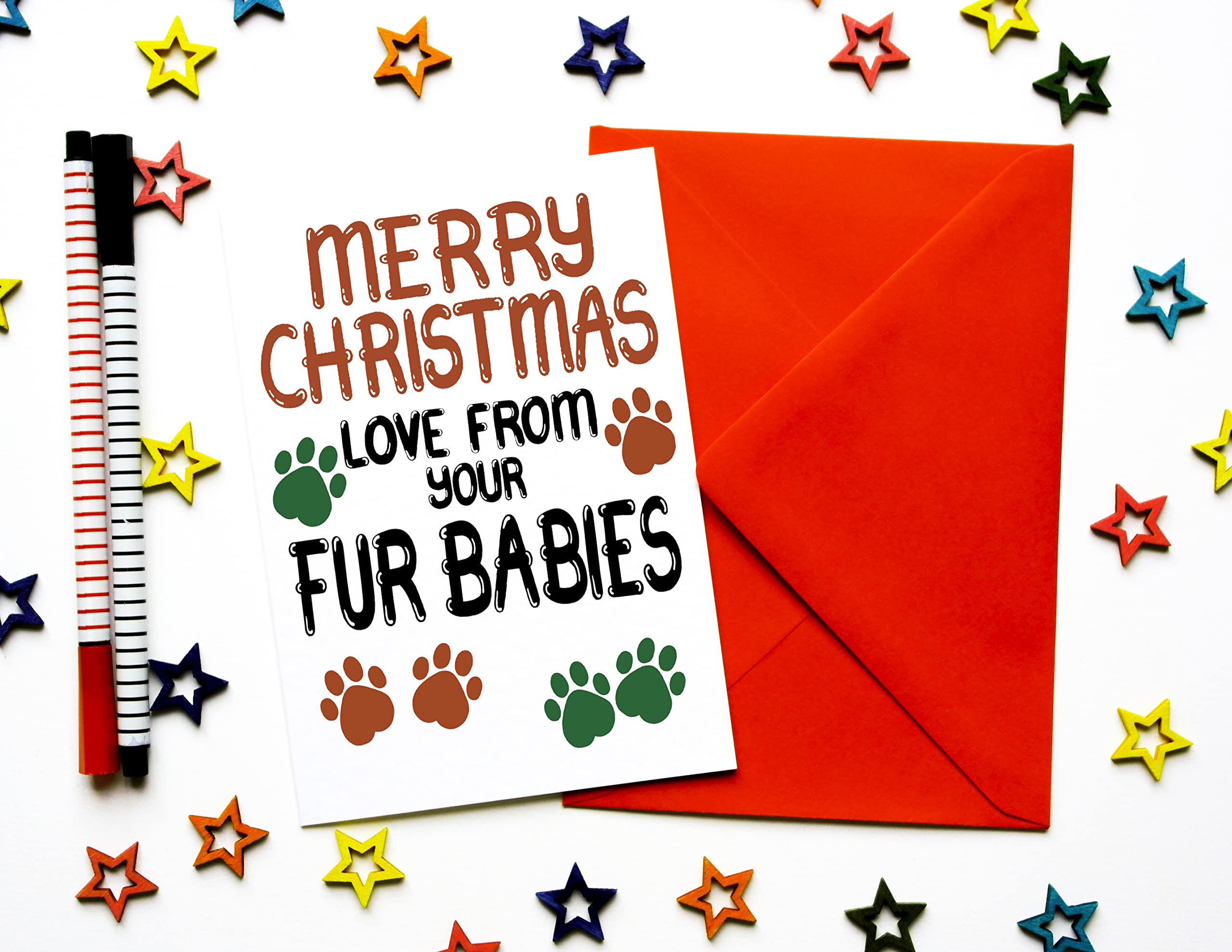 Christmas Pet Holiday Card - Love From Fur Babies for Parents