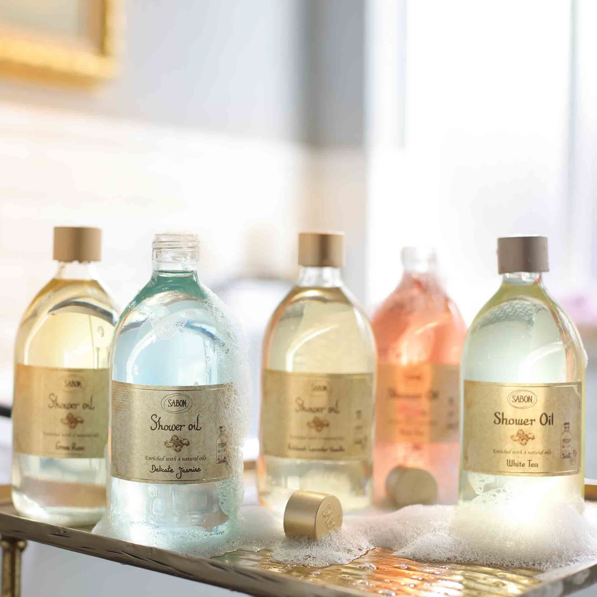 Pure Rose Tea Shower Oil - 500mL Hydrating & Relaxing Body Wash for Dry Skin - Perfect for Spa Nights & Self-Care Rituals
