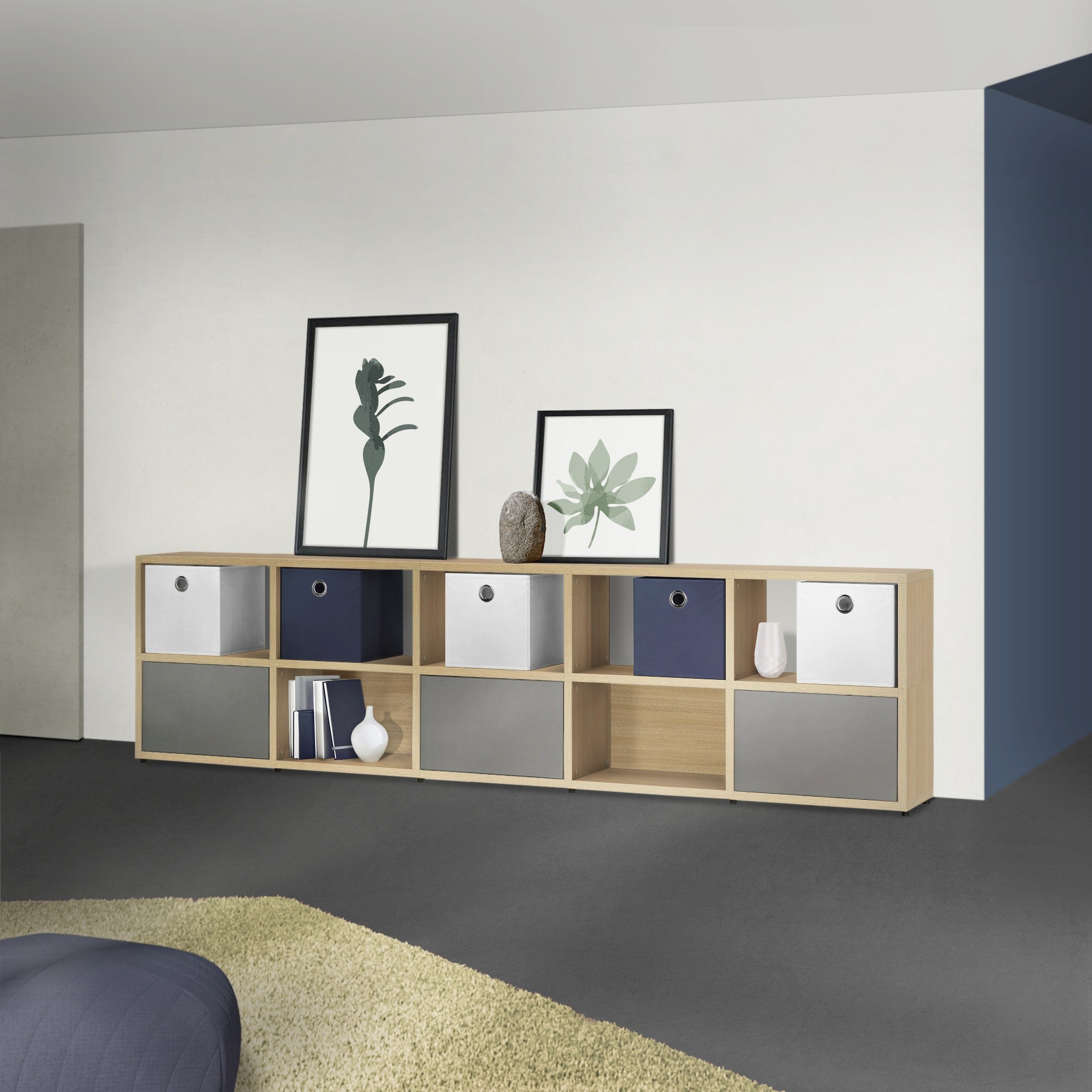 BOON Cube Storage Shelf Rectangular 3x1 - Organizer for Kids Toys, Books & Home Decor - Perfect for Nursery, Playroom & Living Room Storage