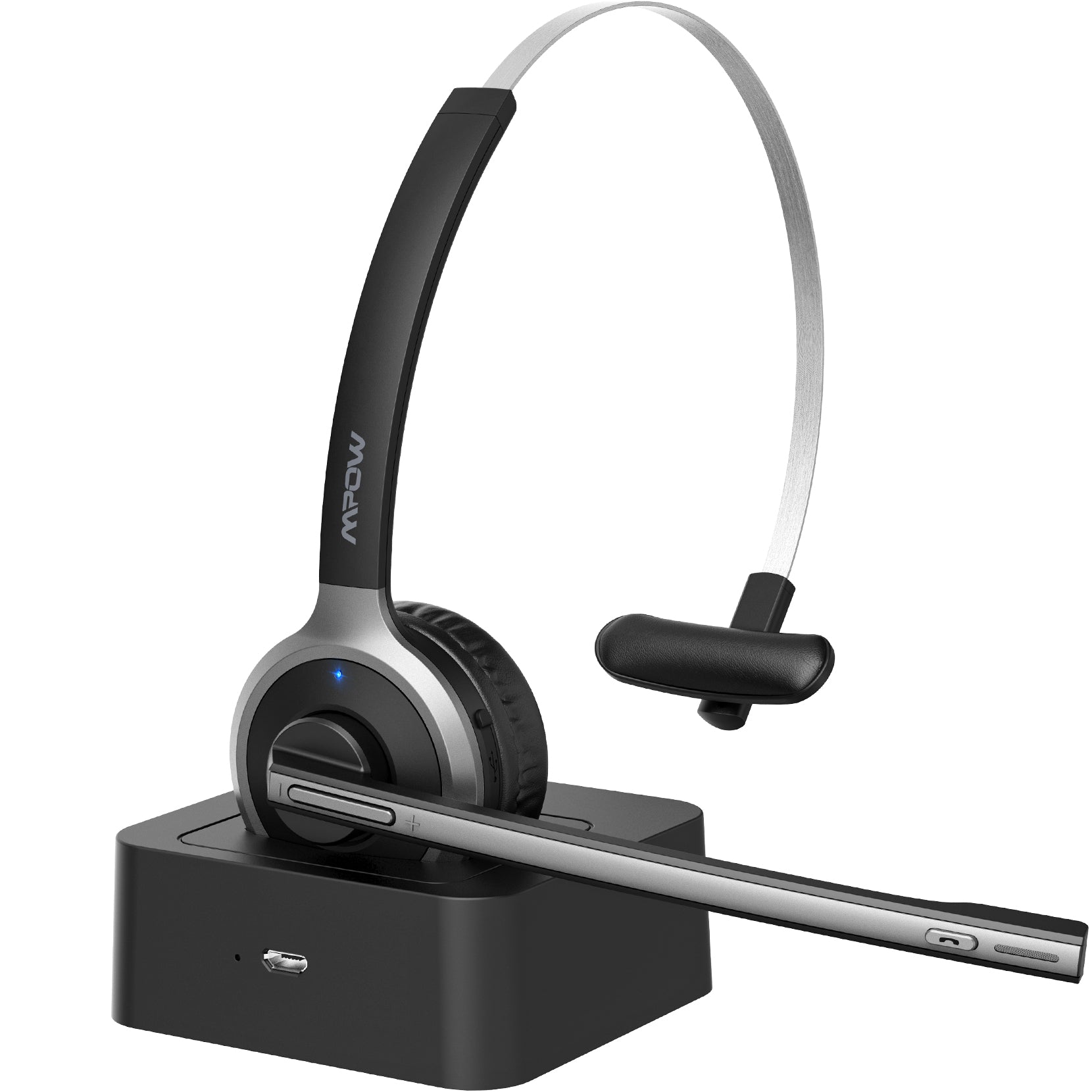 Mpow M5 Pro Wireless Bluetooth Headset with Noise Cancelling Mic (BH231A) - Perfect for Office Calls, Online Meetings & Gaming