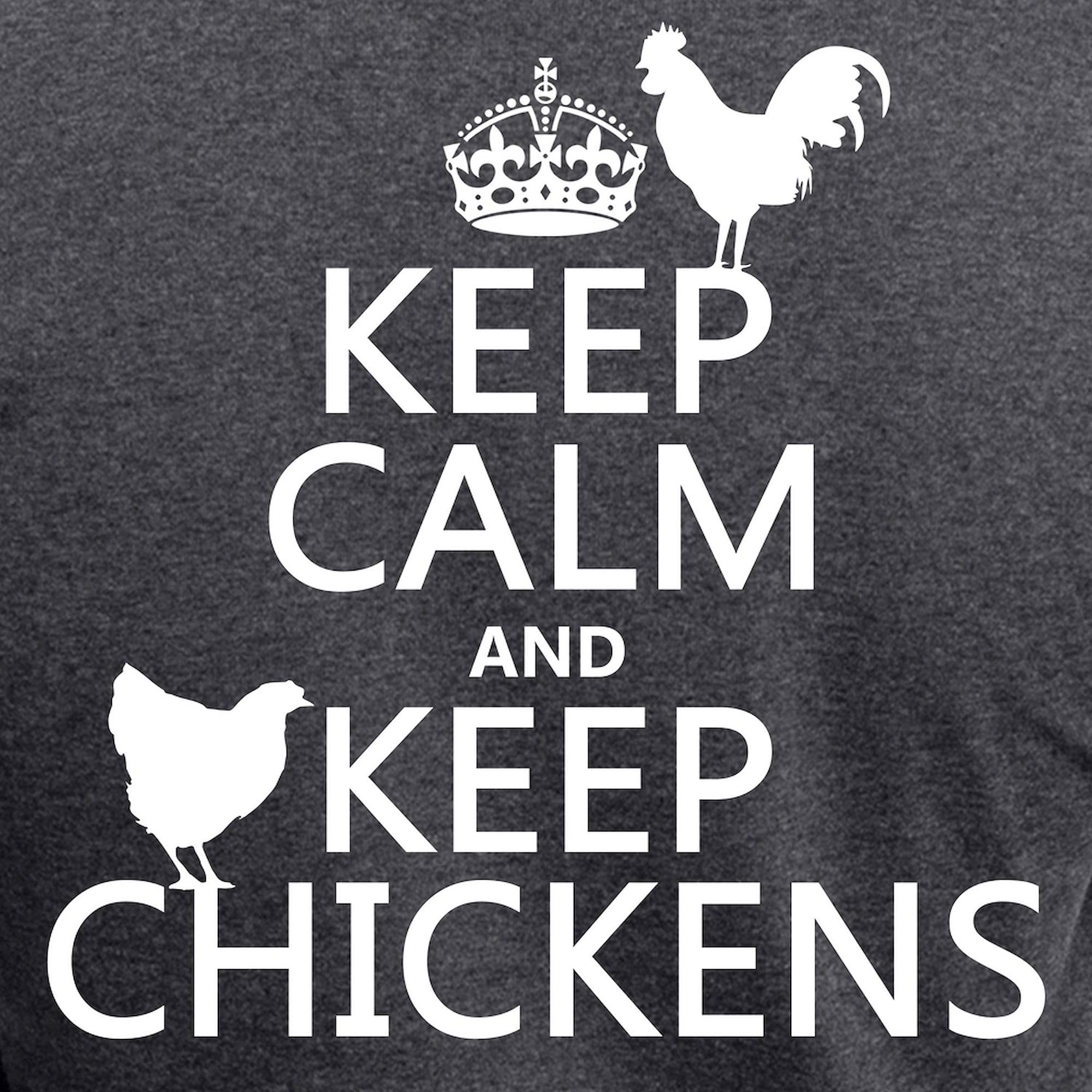Keep Calm And Keep Chickens Women's Charcoal Pajama Set - Funny Chicken Lover Sleepwear for Women - Perfect for Cozy Nights, Farmhouse Themed Sleepovers & Chicken Enthusiast Gifts