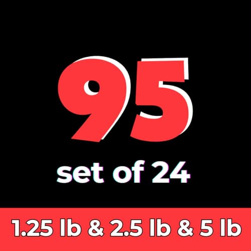 I. Set of 95 lb (1.25 lb four, 2.5 lb four & 5 lb sixteen)