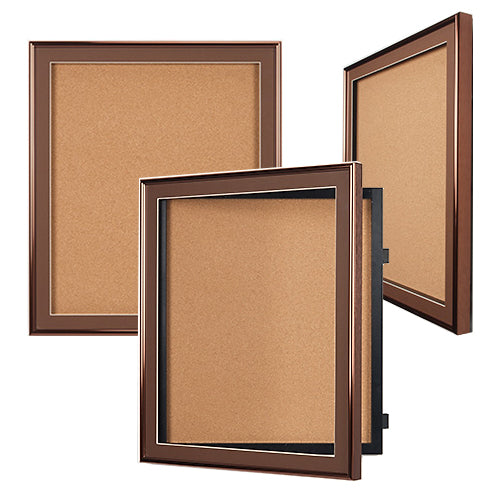 Premium Metal Enclosed Bulletin Board 32