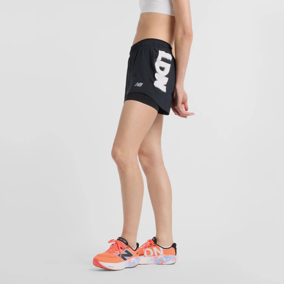 New Balance Women's London Special Edition 3 RC 2-in-1 Running Shorts - Lightweight Athletic Shorts for Women with Built-in Liner - Perfect for Running, Gym Workouts & Outdoor Activities